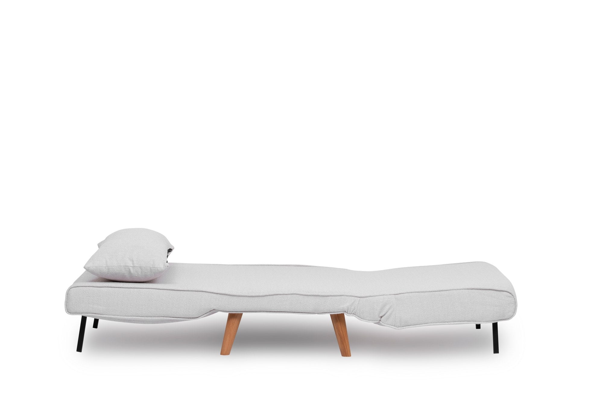 Folde Single - Teddy Fabric - White in Weiss präsentiert im Onlineshop von KAQTU Design AG. Bettsofa ist von Atelier Del Sofa