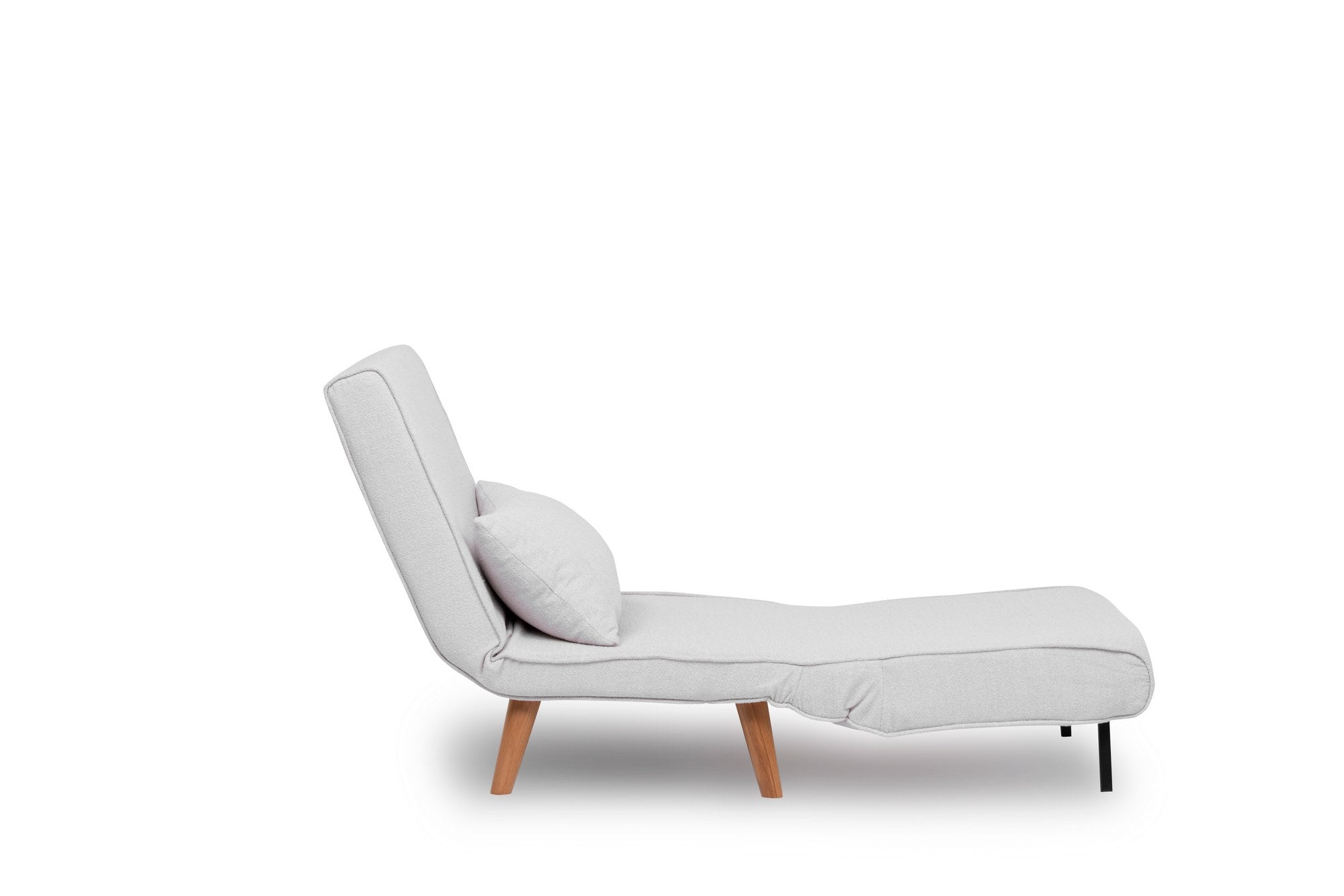 Folde Single - Teddy Fabric - White in Weiss präsentiert im Onlineshop von KAQTU Design AG. Bettsofa ist von Atelier Del Sofa