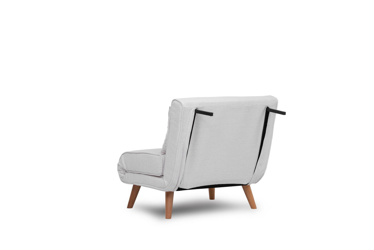 Folde Single Bettsofa - Weiss in Weiss präsentiert im Onlineshop von KAQTU Design AG. Bettsessel ist von Atelier Del Sofa