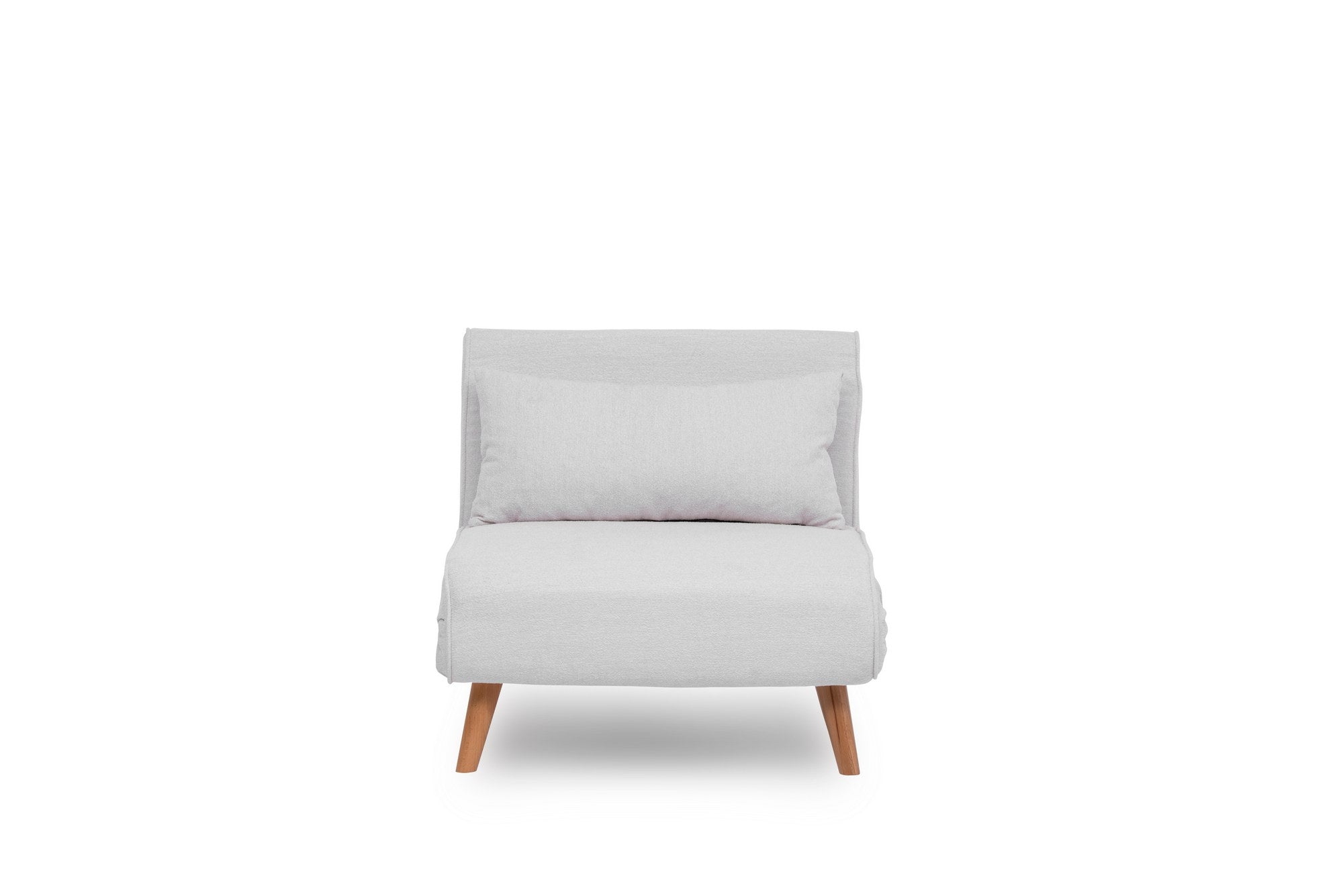 Folde Single - Teddy Fabric - White in Weiss präsentiert im Onlineshop von KAQTU Design AG. Bettsofa ist von Atelier Del Sofa