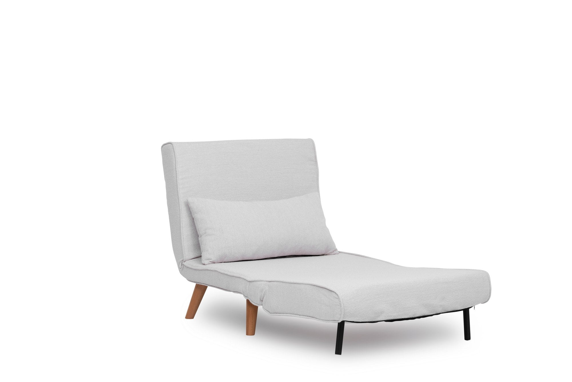 Folde Single - Teddy Fabric - White in Weiss präsentiert im Onlineshop von KAQTU Design AG. Bettsofa ist von Atelier Del Sofa