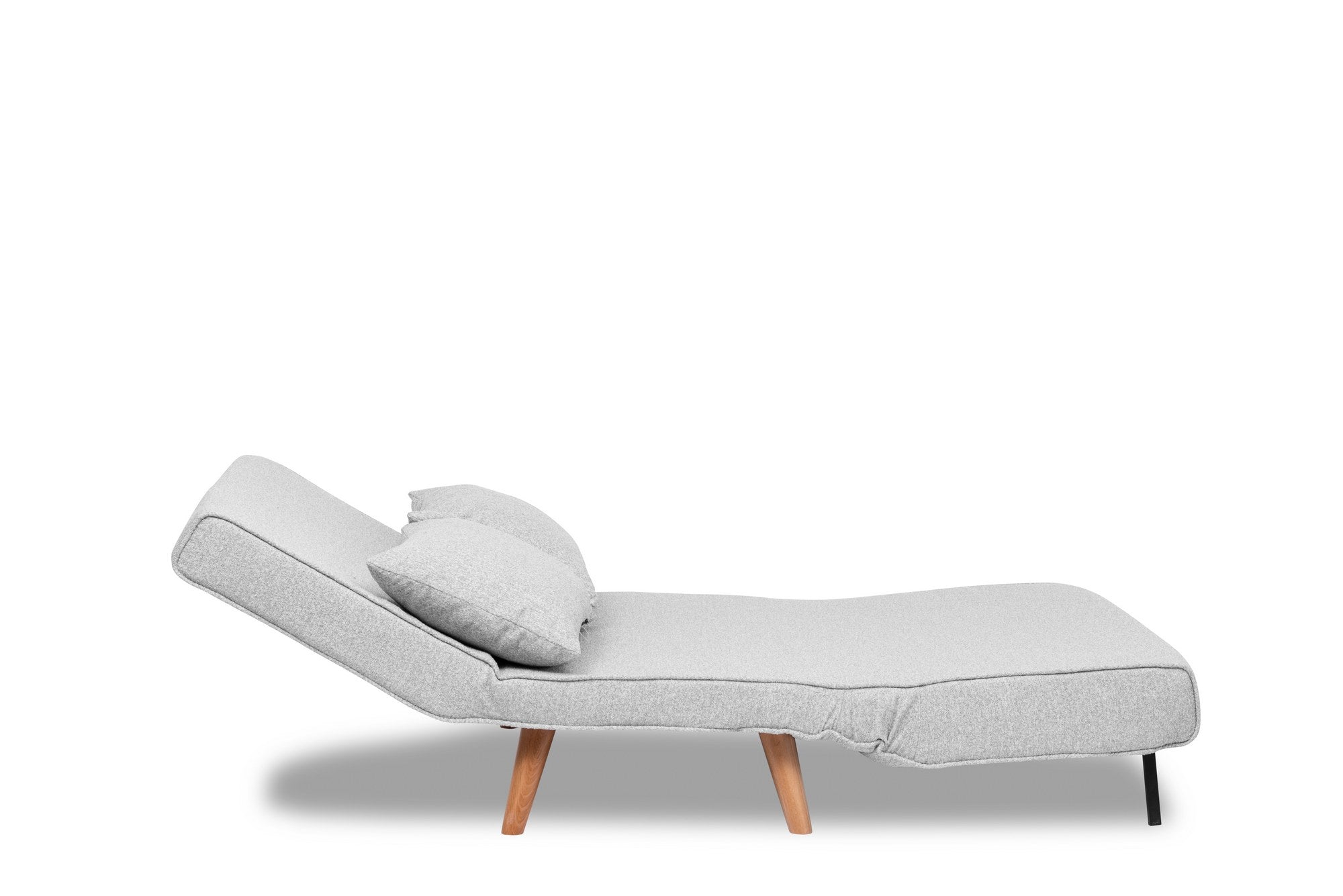 Folde 2-Seater - Teddy Fabric - Grey in Grau präsentiert im Onlineshop von KAQTU Design AG. Bettsofa ist von Atelier Del Sofa