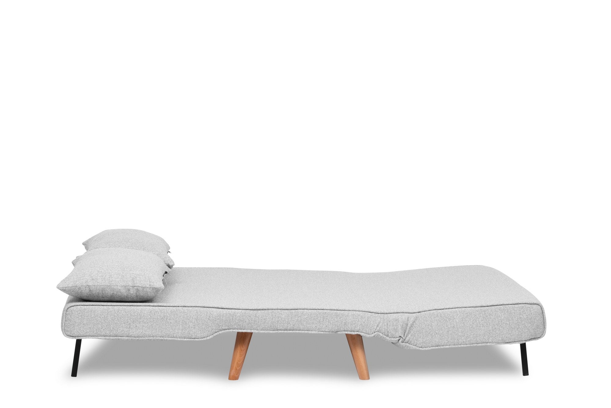 Folde 2-Seater - Teddy Fabric - Grey in Grau präsentiert im Onlineshop von KAQTU Design AG. Bettsofa ist von Atelier Del Sofa