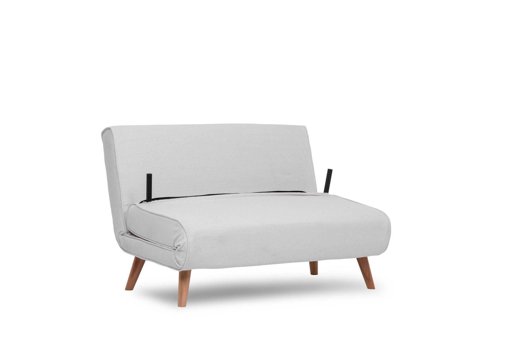 Folde 2-Seater - Teddy Fabric - White in Weiss präsentiert im Onlineshop von KAQTU Design AG. Bettsofa ist von Atelier Del Sofa
