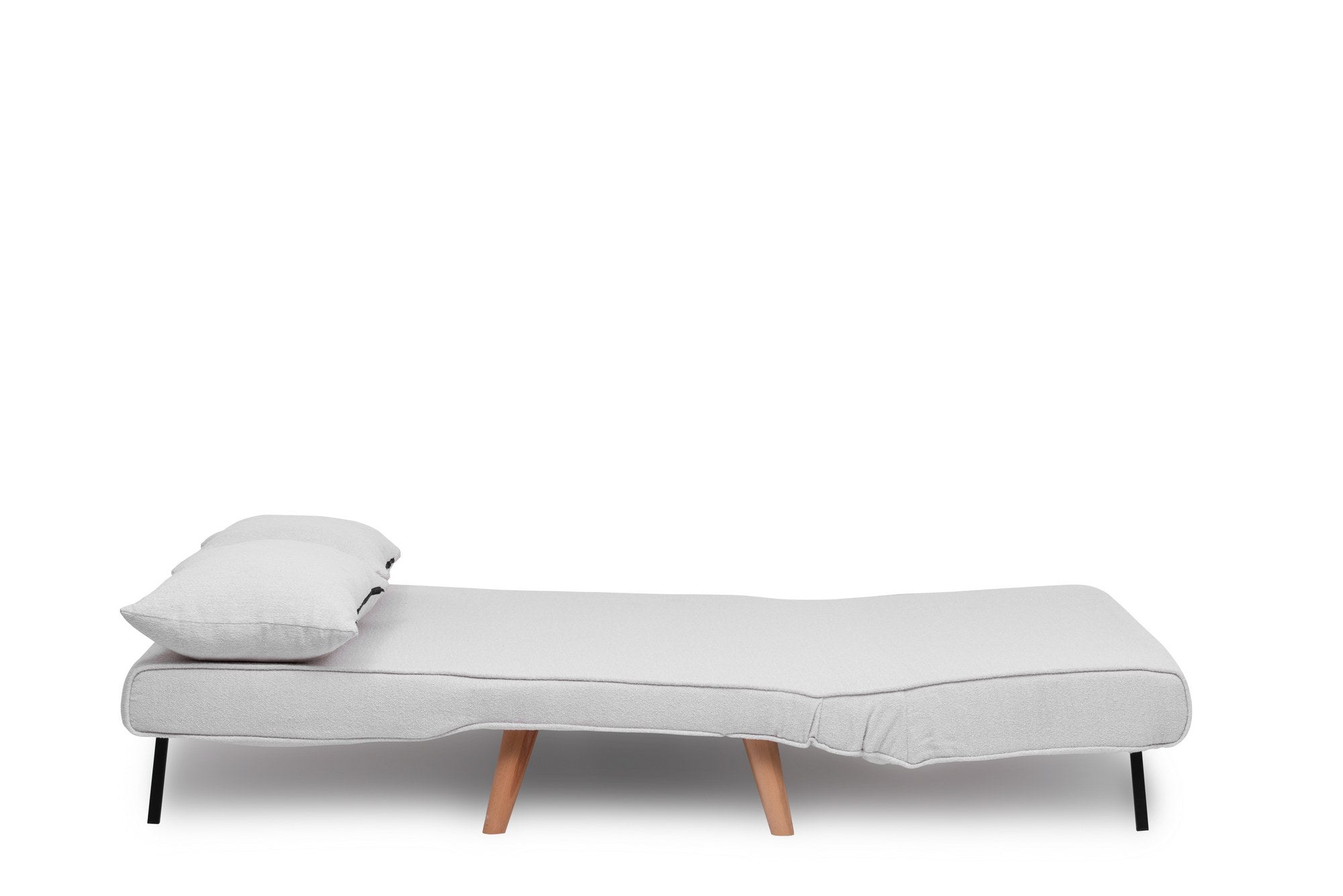 Folde 2-Seater - Teddy Fabric - White in Weiss präsentiert im Onlineshop von KAQTU Design AG. Bettsofa ist von Atelier Del Sofa