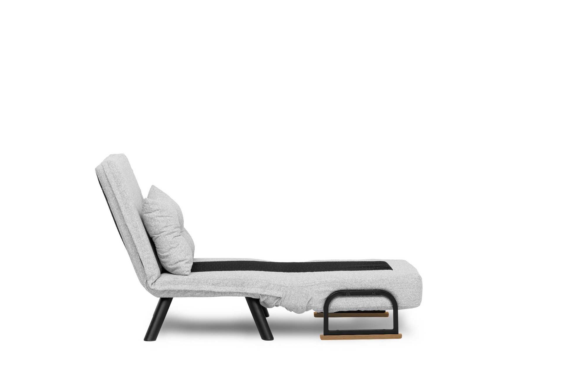 Sando Single - Teddy Fabric - Grey in Grau präsentiert im Onlineshop von KAQTU Design AG. Bettsofa ist von Atelier Del Sofa