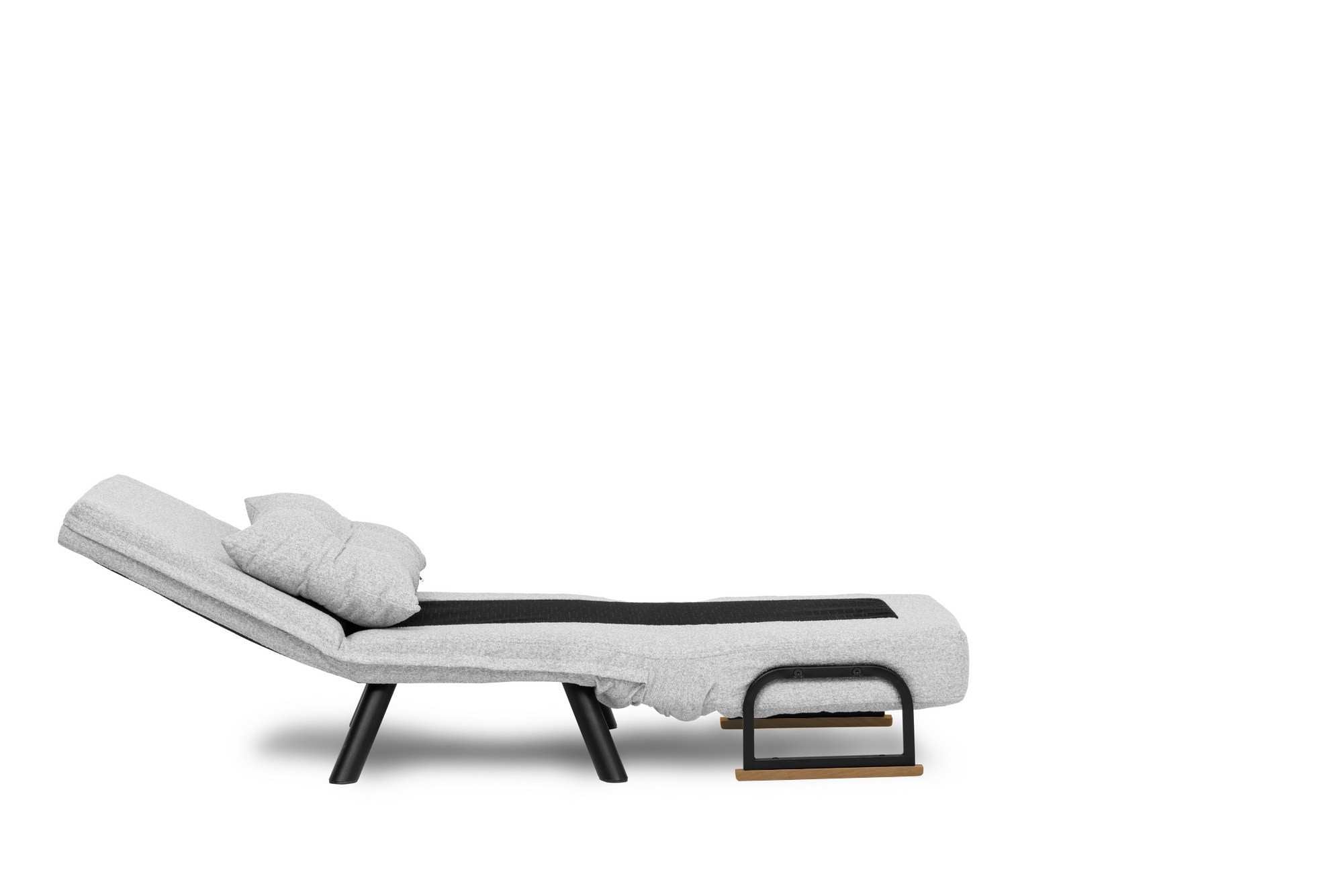 Sando Single - Teddy Fabric - Grey in Grau präsentiert im Onlineshop von KAQTU Design AG. Bettsofa ist von Atelier Del Sofa