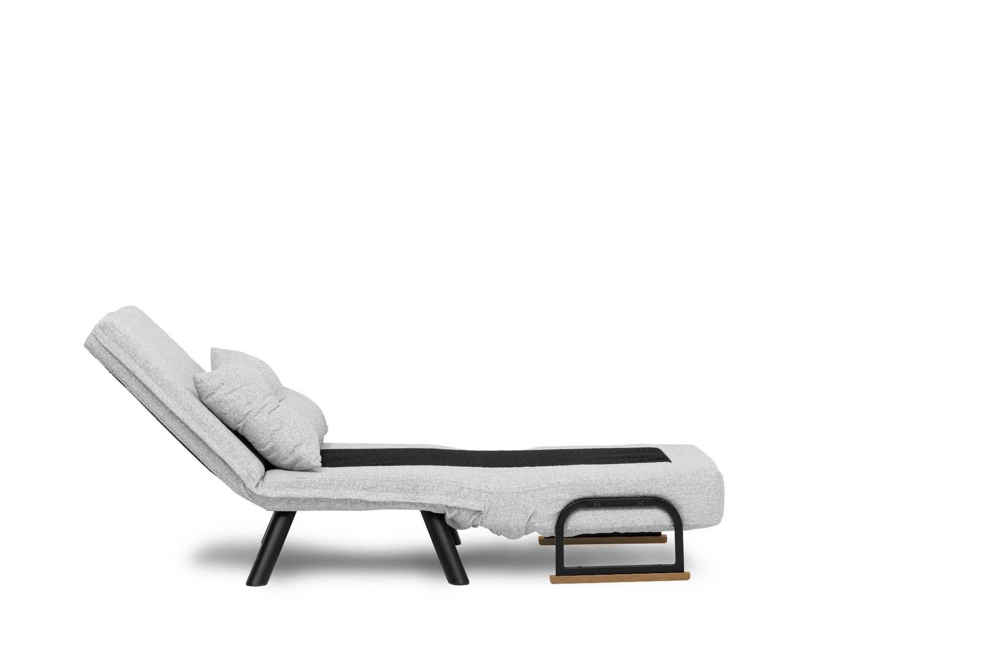 Sando Single - Teddy Fabric - Grey in Grau präsentiert im Onlineshop von KAQTU Design AG. Bettsofa ist von Atelier Del Sofa