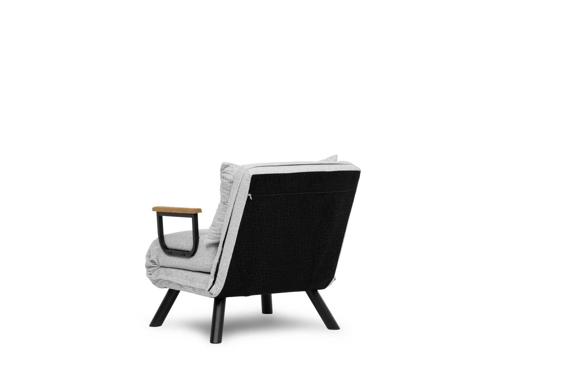 Sando Single - Teddy Fabric - Grey in Grau präsentiert im Onlineshop von KAQTU Design AG. Bettsofa ist von Atelier Del Sofa