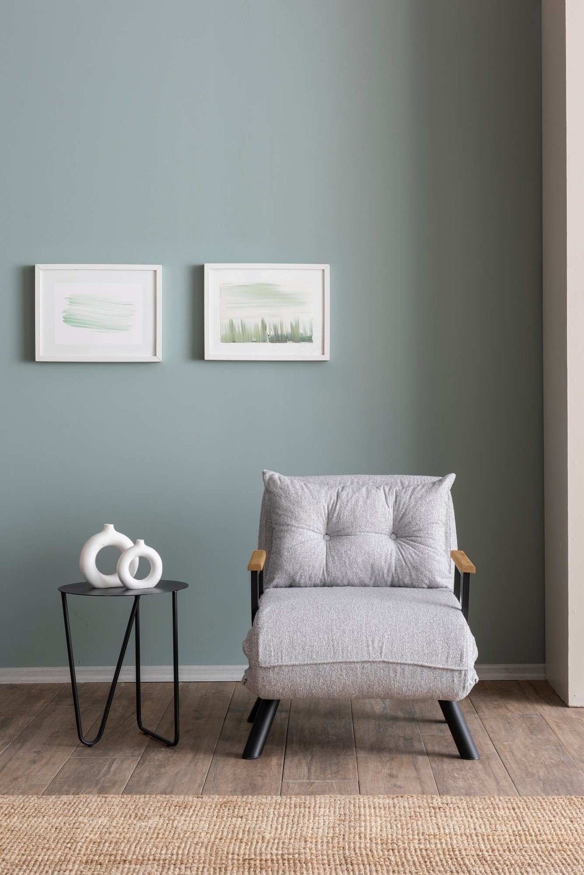 Sando Single Bettsofa - Grau in Grau präsentiert im Onlineshop von KAQTU Design AG. Bettsessel ist von Atelier Del Sofa