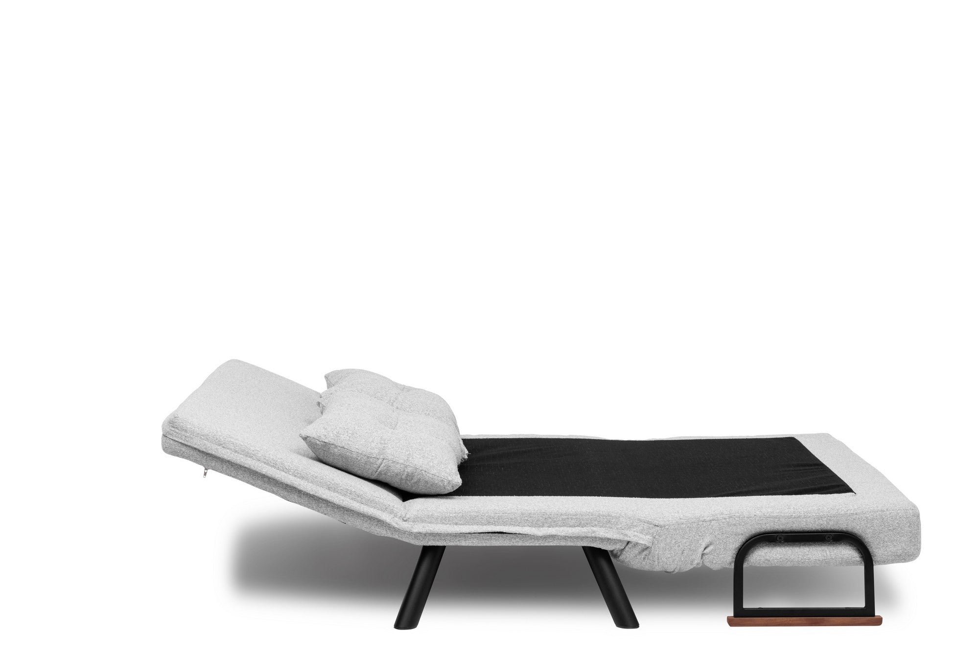 Sando 2-Seater - Teddy Fabric - Grey in Grau präsentiert im Onlineshop von KAQTU Design AG. Bettsofa ist von Atelier Del Sofa