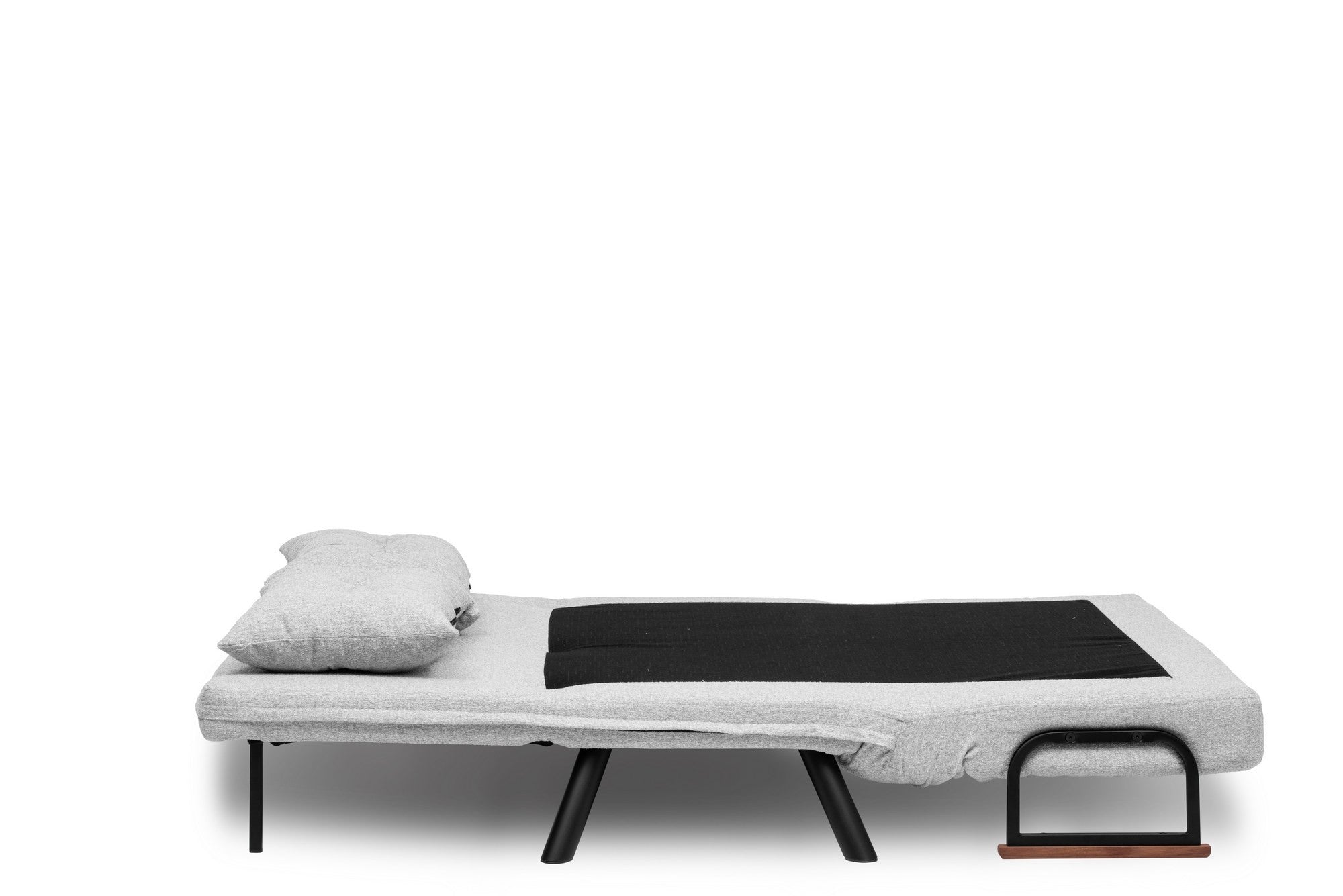 Sando 2-Seater - Teddy Fabric - Grey in Grau präsentiert im Onlineshop von KAQTU Design AG. Bettsofa ist von Atelier Del Sofa
