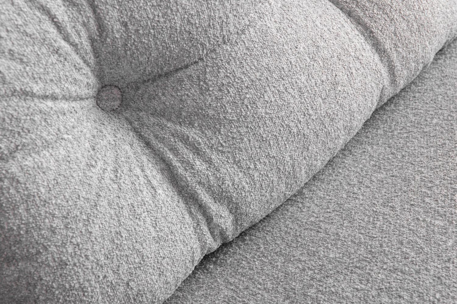 Sando 2-Seater - Teddy Fabric - Grey in Grau präsentiert im Onlineshop von KAQTU Design AG. Bettsofa ist von Atelier Del Sofa