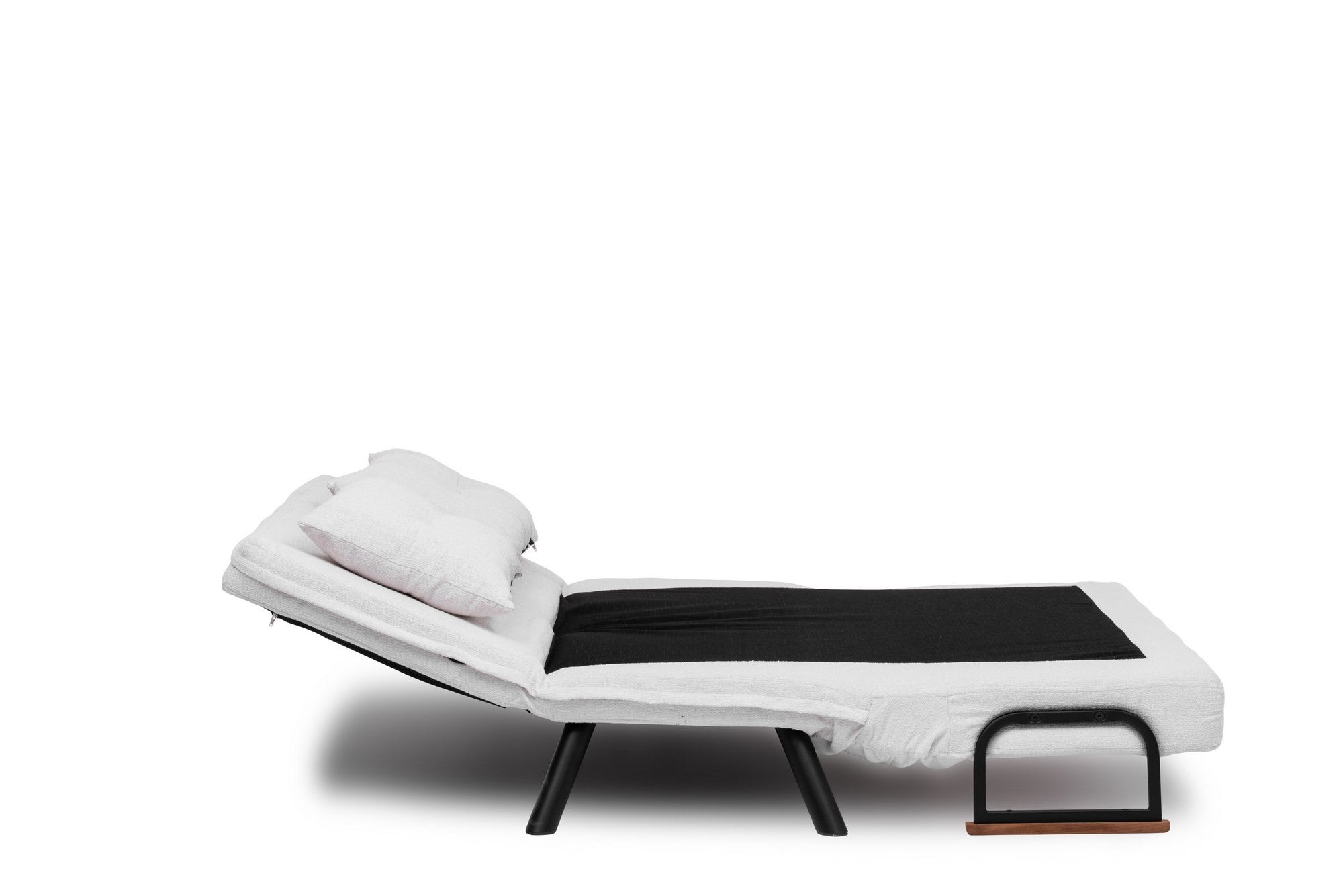 Sando 2-Seater - Teddy Fabric - White in Weiss präsentiert im Onlineshop von KAQTU Design AG. Bettsofa ist von Atelier Del Sofa