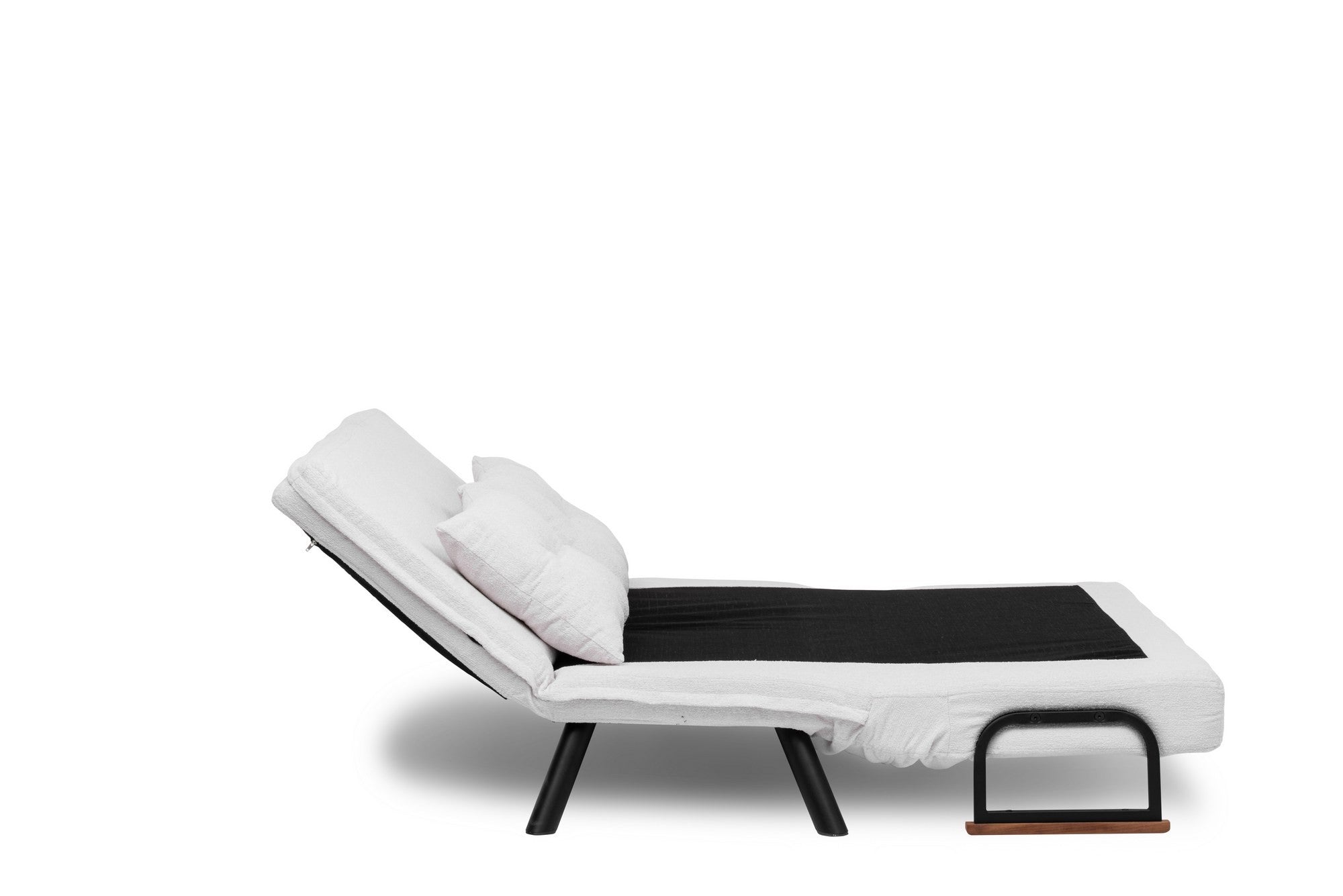 Sando 2-Seater - Teddy Fabric - White in Weiss präsentiert im Onlineshop von KAQTU Design AG. Bettsofa ist von Atelier Del Sofa