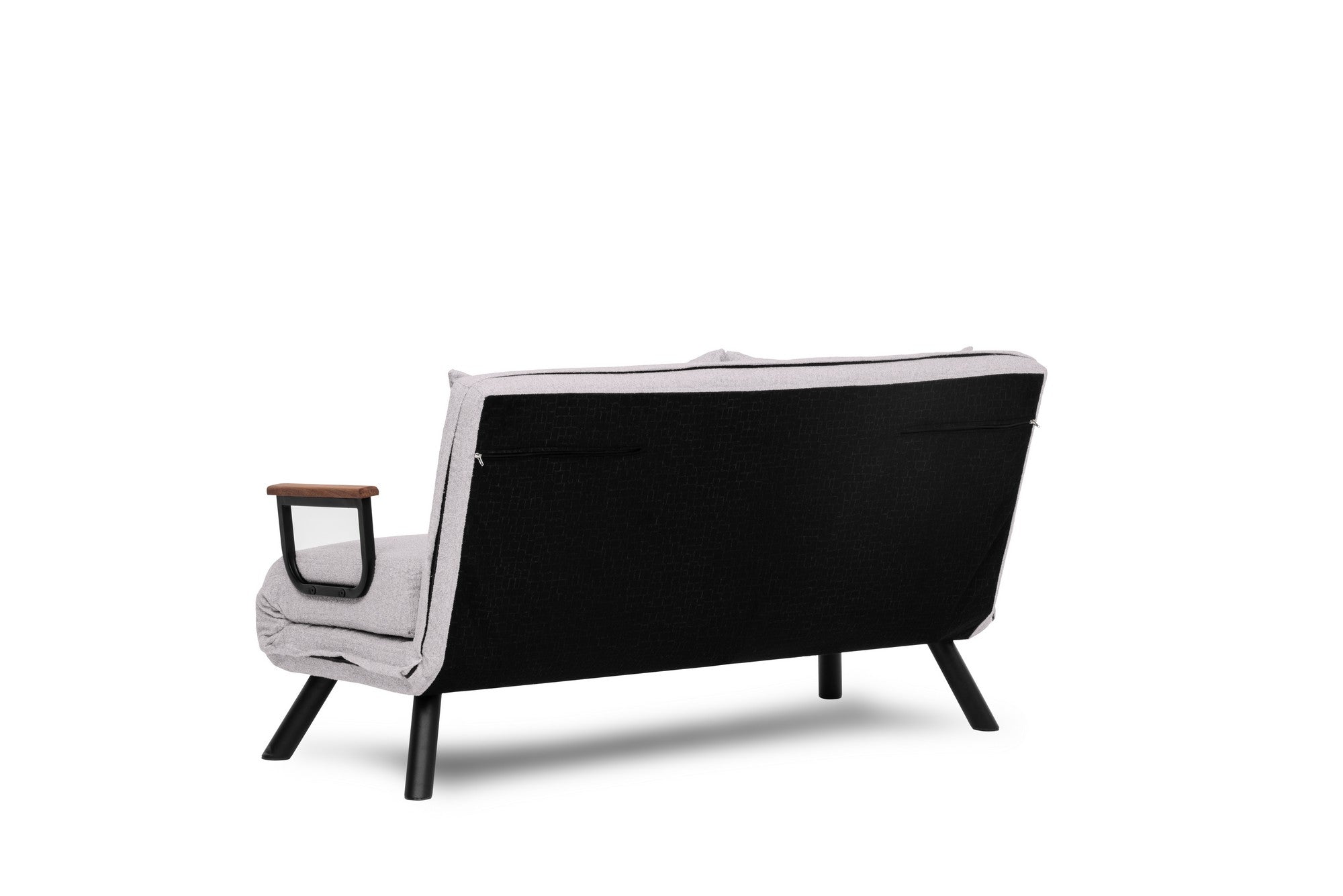 Sando 2-Seater - Teddy Fabric - White in Weiss präsentiert im Onlineshop von KAQTU Design AG. Bettsofa ist von Atelier Del Sofa