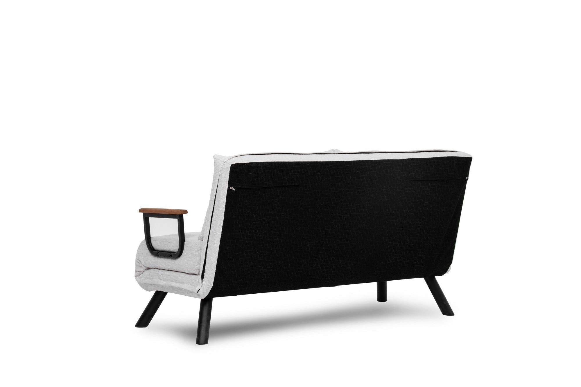 Sando 2-Seater - Teddy Fabric - White in Weiss präsentiert im Onlineshop von KAQTU Design AG. Bettsofa ist von Atelier Del Sofa