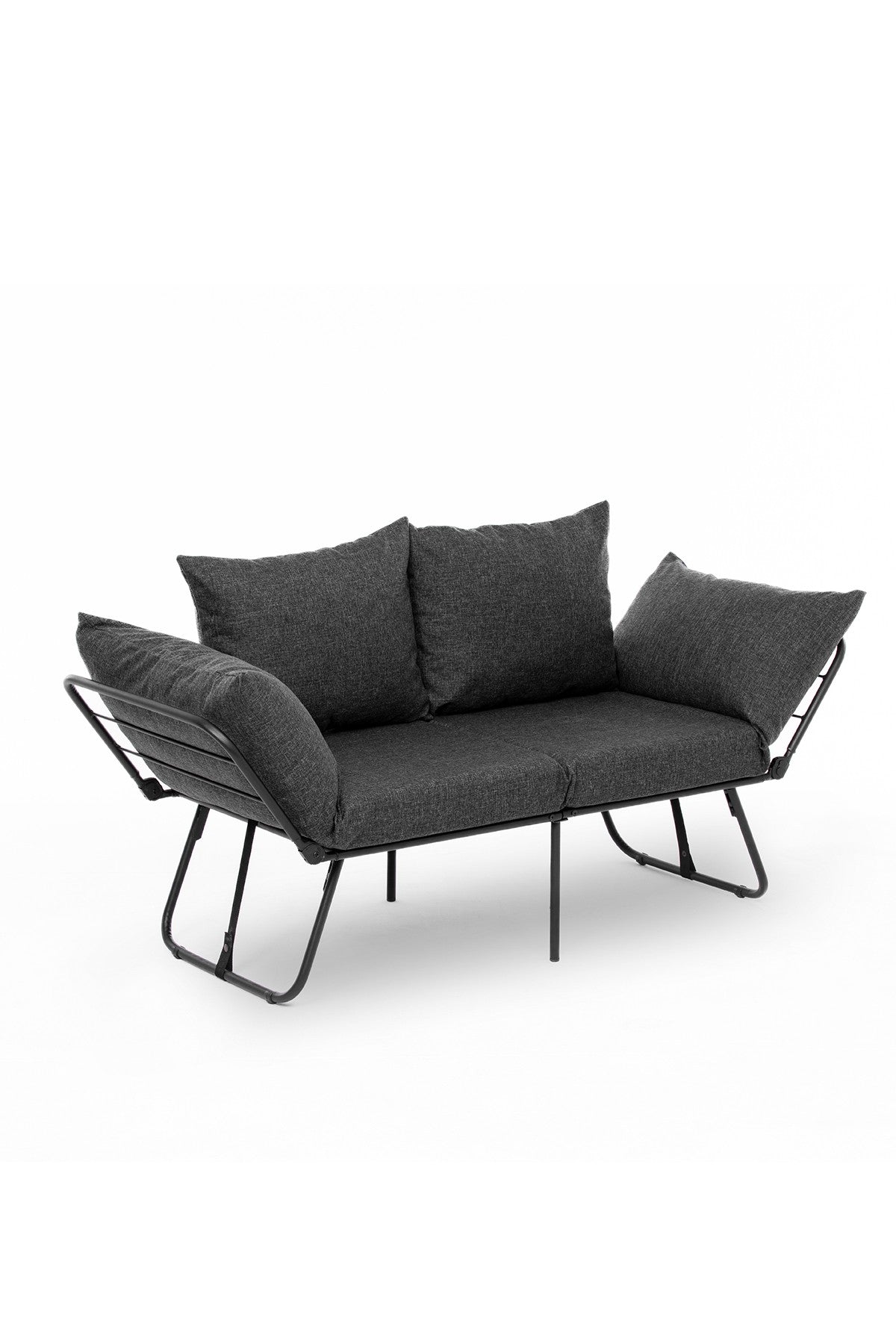 Viper 2-Seater - Dark Grey in Dunkelgrau präsentiert im Onlineshop von KAQTU Design AG. Bettsofa ist von Atelier Del Sofa