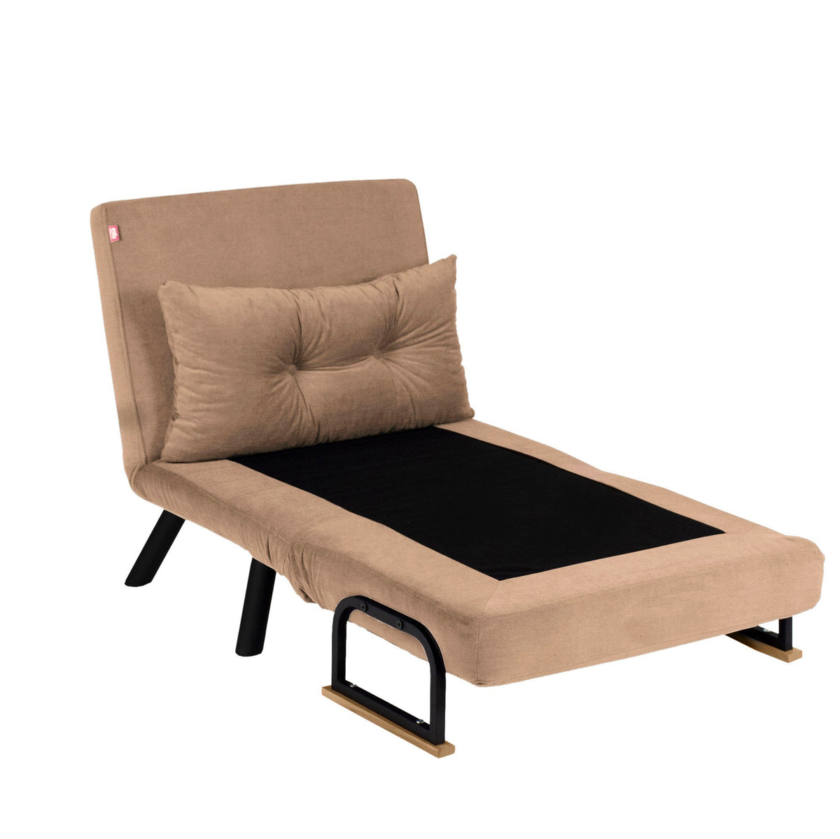 Sando Single Bettsofa - Hellbraun in Hellbraun präsentiert im Onlineshop von KAQTU Design AG. Bettsessel ist von Atelier Del Sofa