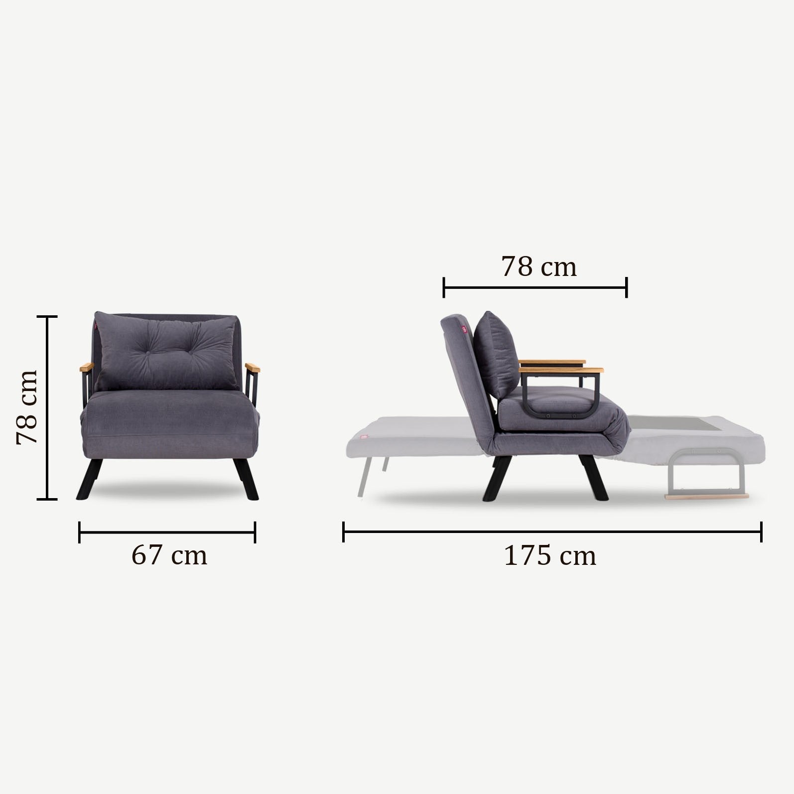 Sando Single - Light Brown v2 in Hellbraun präsentiert im Onlineshop von KAQTU Design AG. Bettsofa ist von Atelier Del Sofa