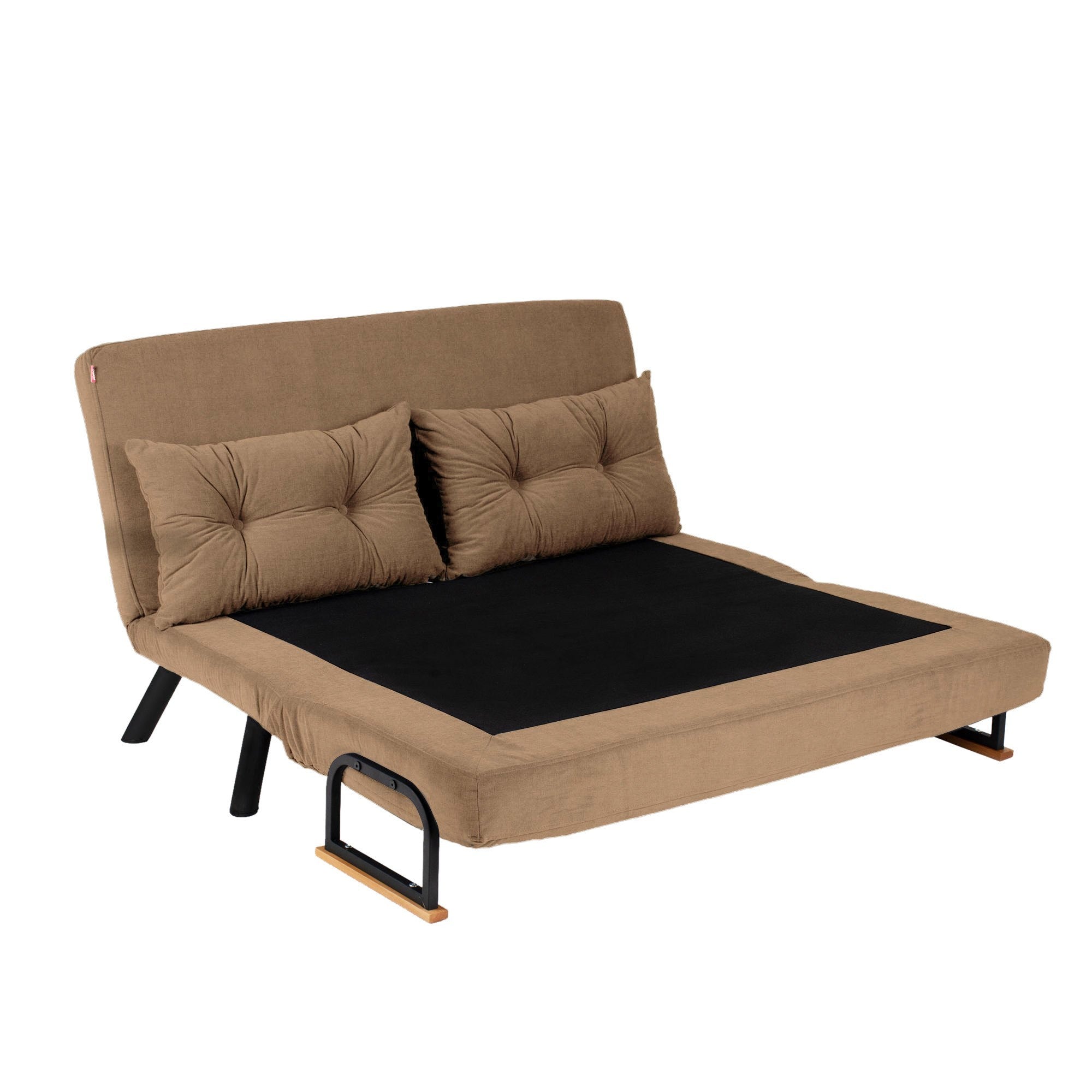 Sando 2-Seater - Light Brown v2 in Hellbraun präsentiert im Onlineshop von KAQTU Design AG. Bettsofa ist von Atelier Del Sofa