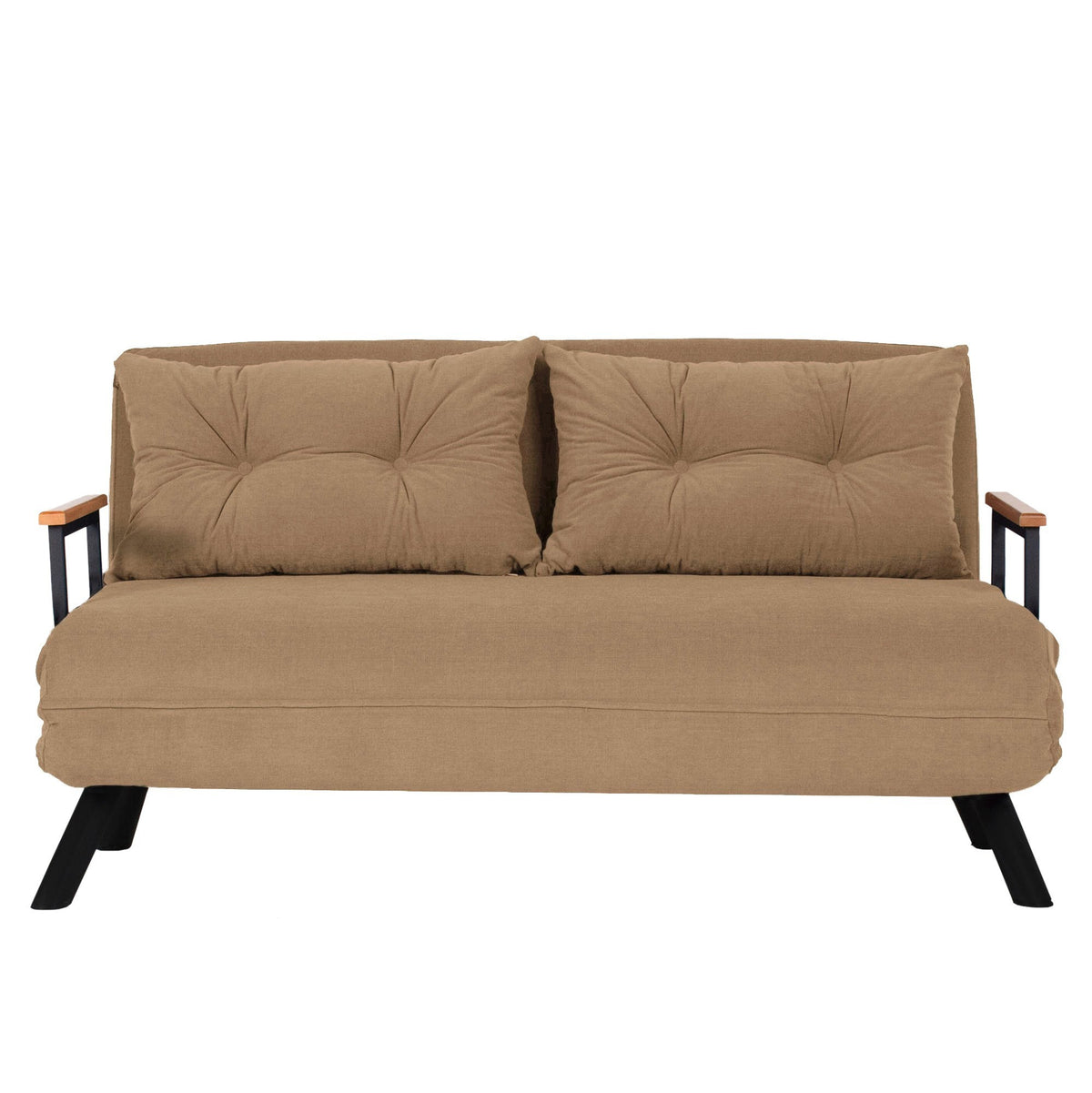 Sando 2 Bettsofa - Hellbraun in Hellbraun präsentiert im Onlineshop von KAQTU Design AG. Bettsofa ist von Atelier Del Sofa
