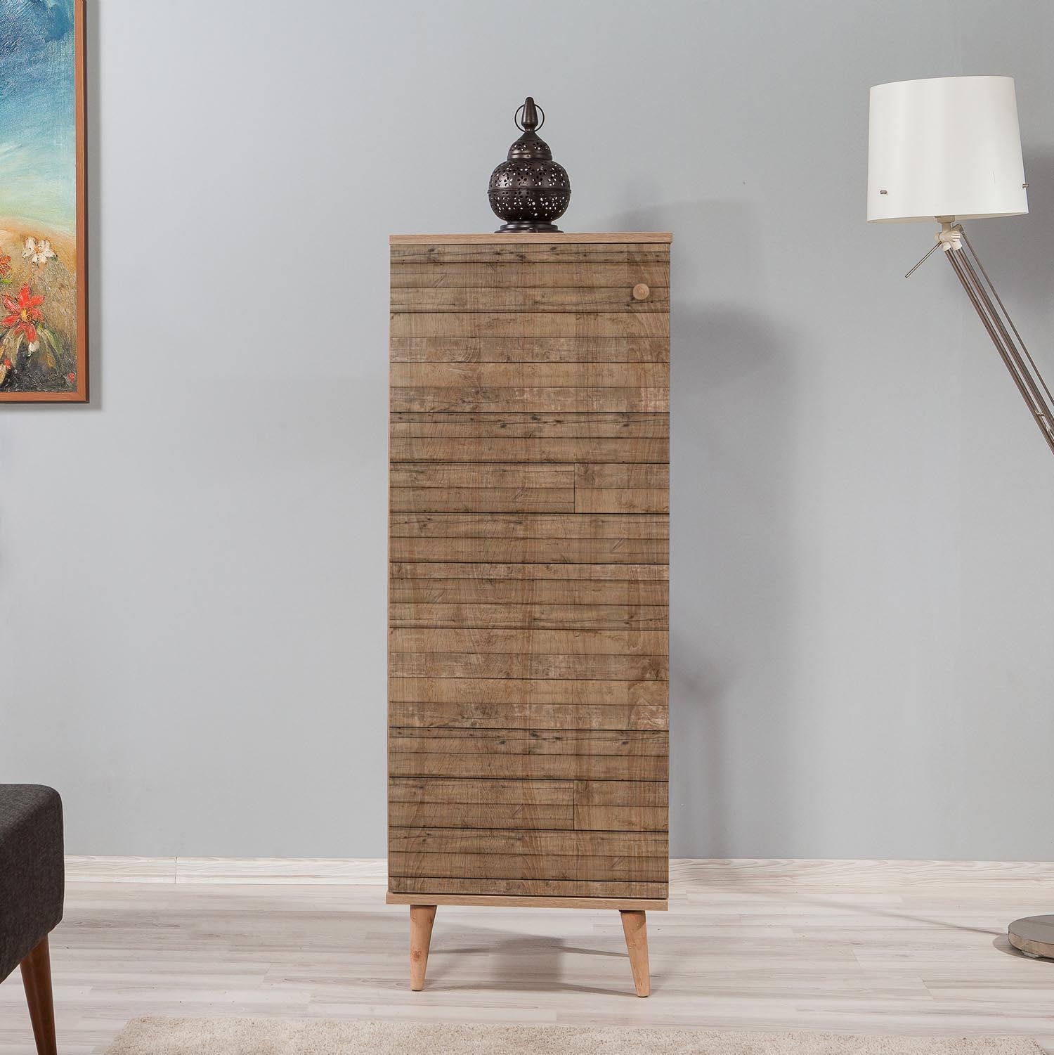 Filinta - 728 in Sonoma Eiche präsentiert im Onlineshop von KAQTU Design AG. Schuhschrank ist von Hanah Home