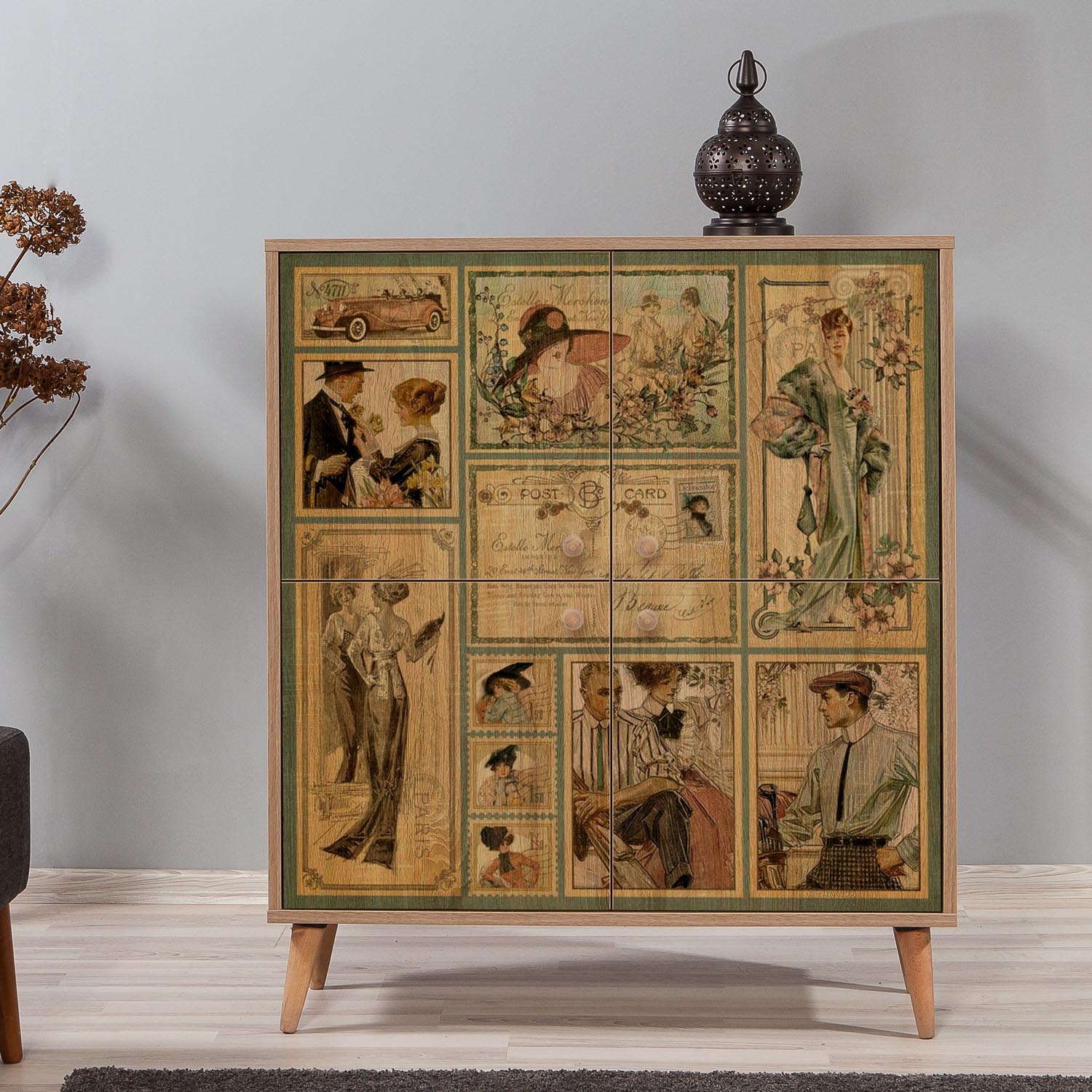 Multilux-732 in Sonoma Eiche präsentiert im Onlineshop von KAQTU Design AG. Cabinet ist von Hanah Home