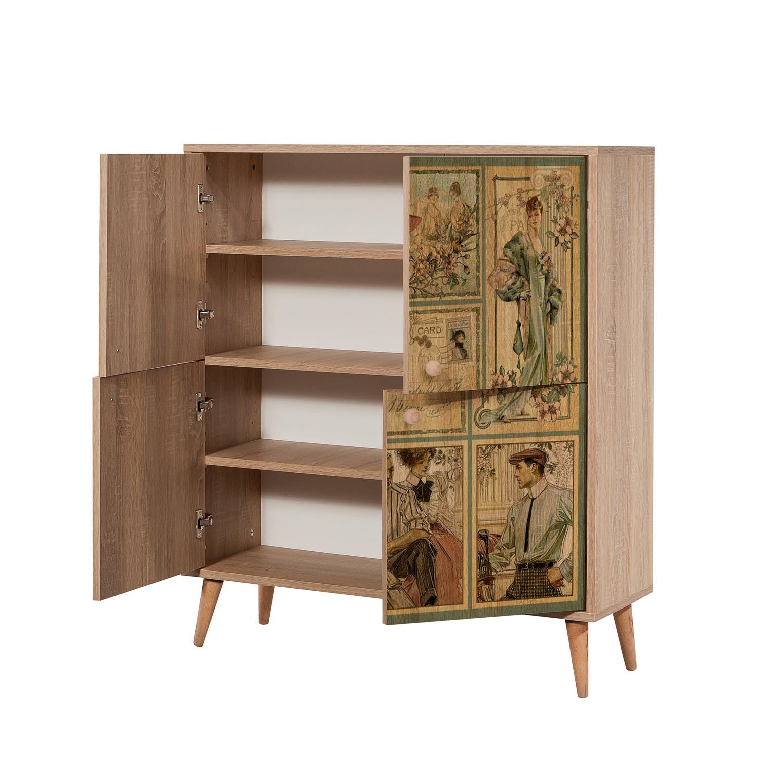 Multilux-732 in Sonoma Eiche präsentiert im Onlineshop von KAQTU Design AG. Cabinet ist von Hanah Home