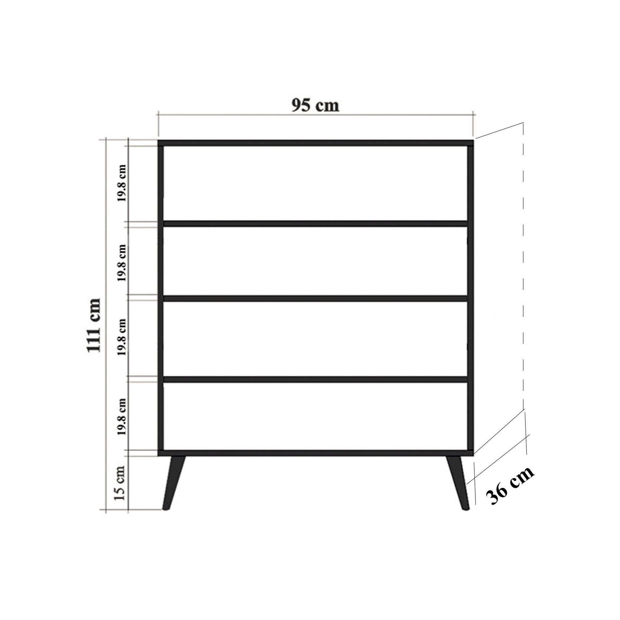 Multilux-732 in Sonoma Eiche präsentiert im Onlineshop von KAQTU Design AG. Cabinet ist von Hanah Home