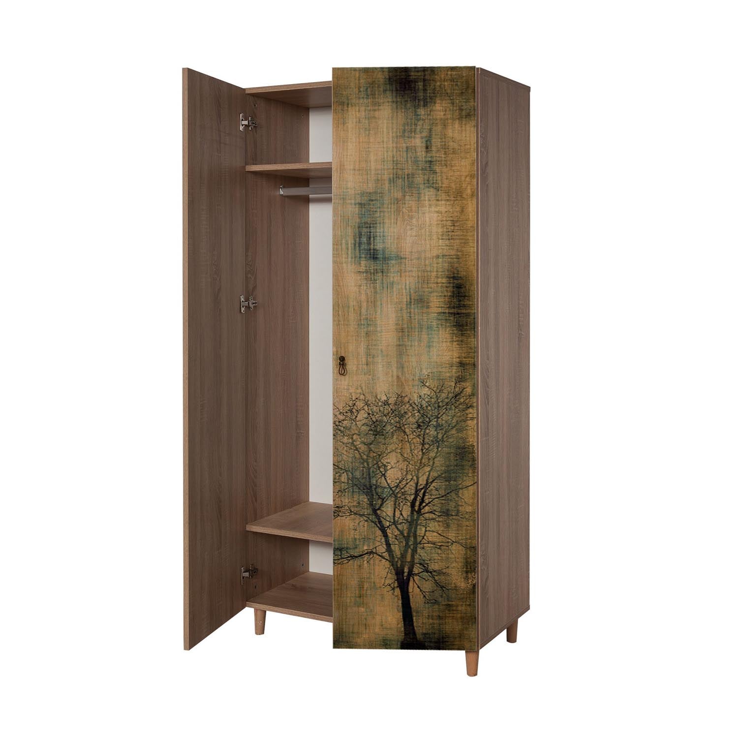 Entdecken Sie die stilvolle Garderobe in Sonoma Eiche von Hanah Home – ein elegantes Möbelstück, das Funktionalität und Herbstcharme vereint.