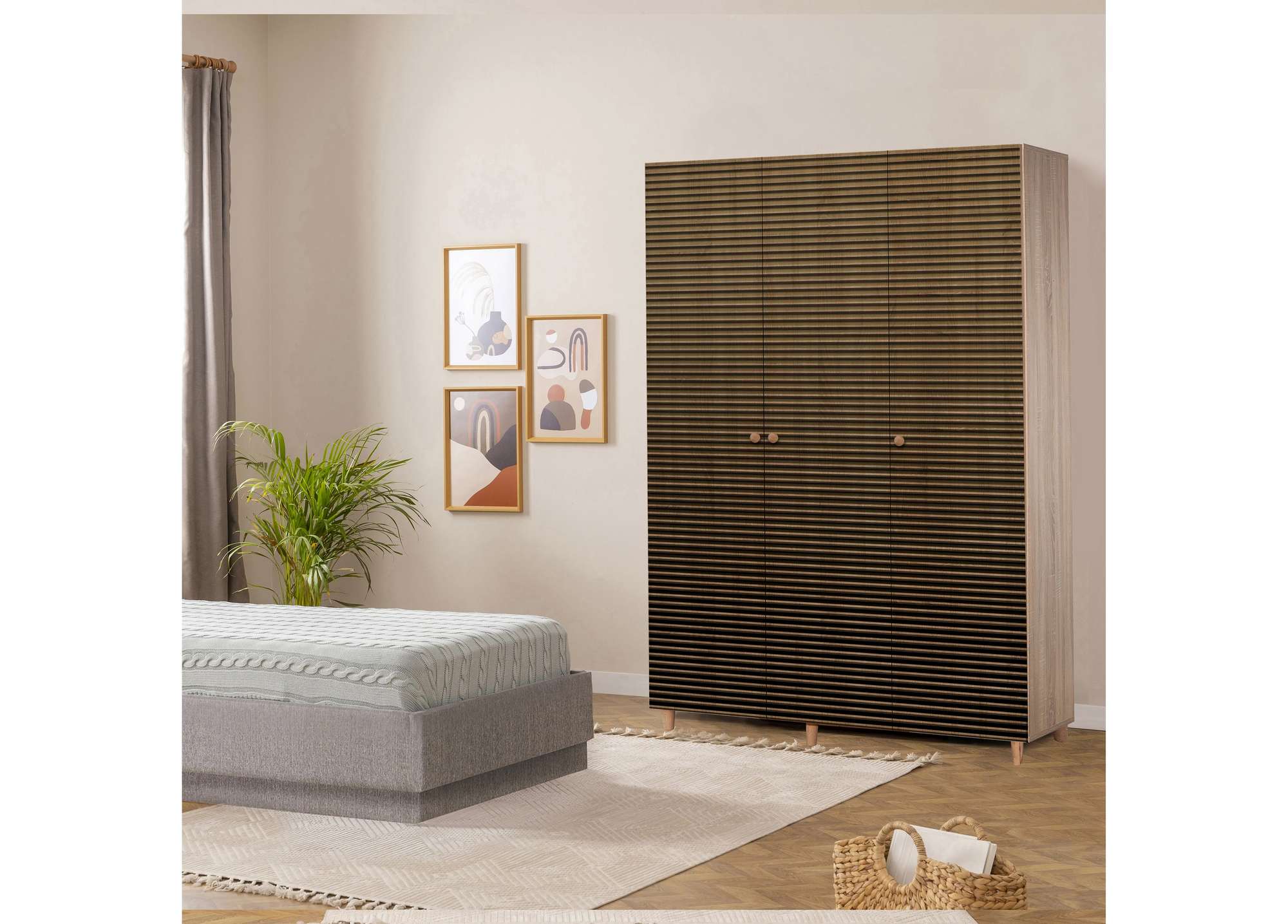 Mode-220 in Sonoma Eiche präsentiert im Onlineshop von KAQTU Design AG. Garderobe ist von Hanah Home