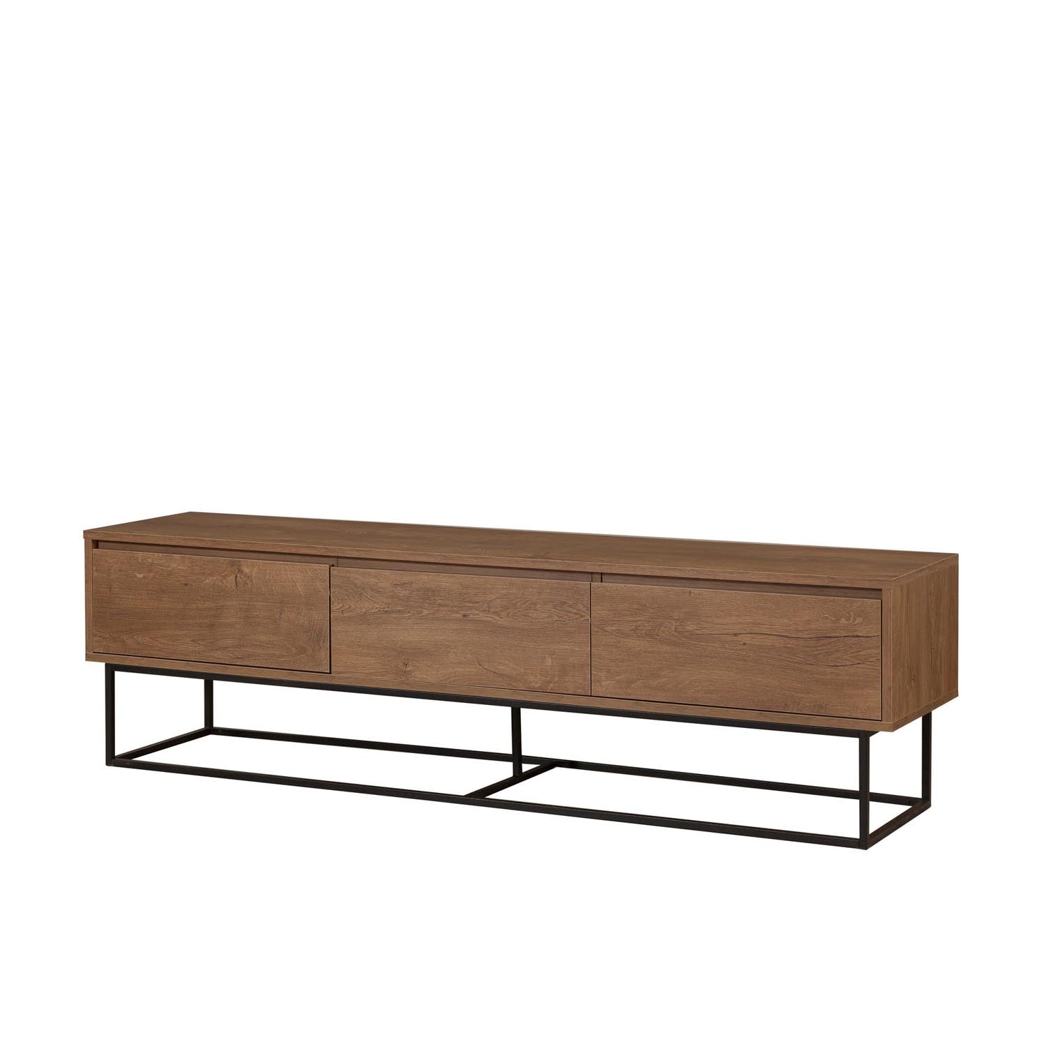 Milo 180 in Walnuss Schwarz präsentiert im Onlineshop von KAQTU Design AG. Sideboard ist von Hanah Home