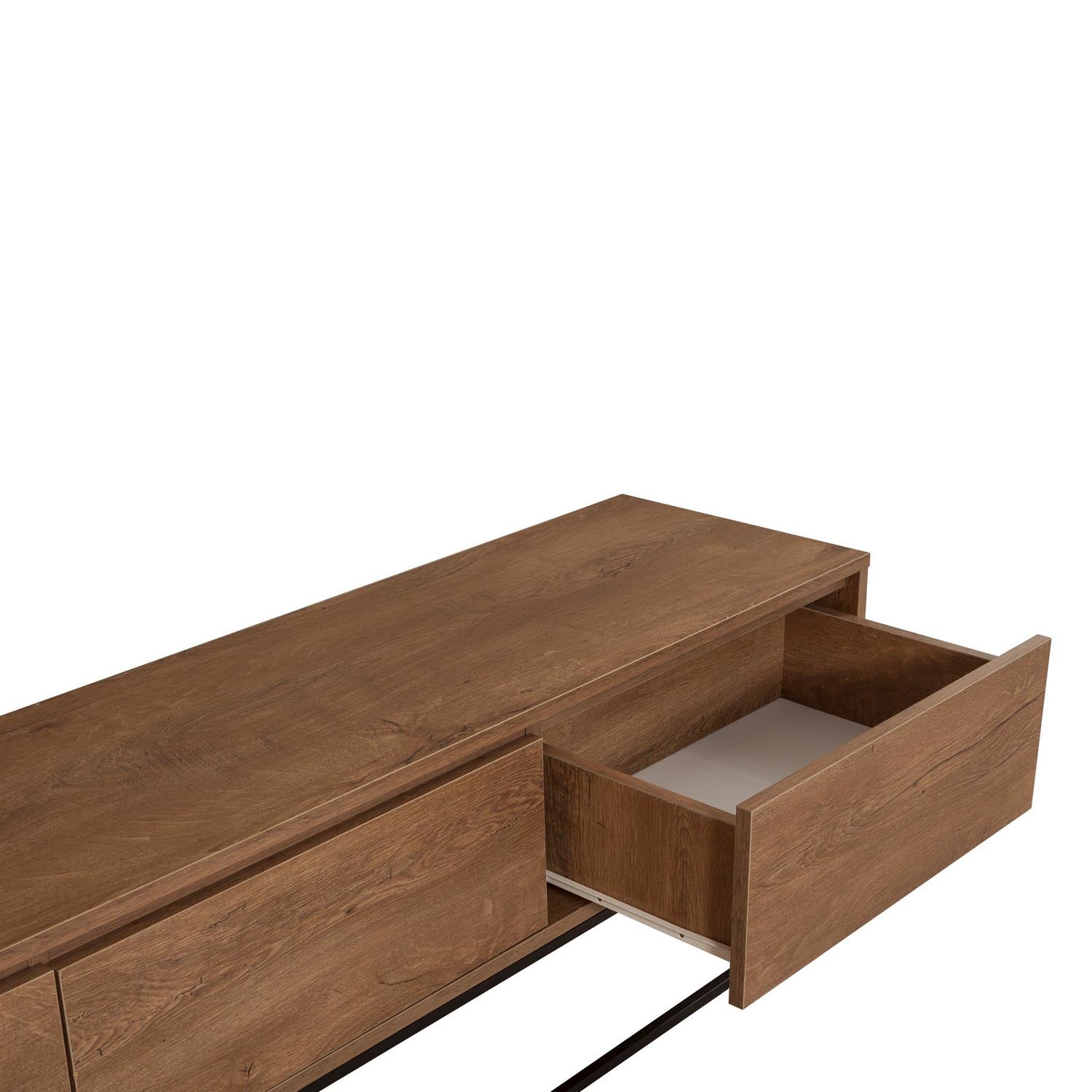 Milo 180 in Walnuss Schwarz präsentiert im Onlineshop von KAQTU Design AG. Sideboard ist von Hanah Home