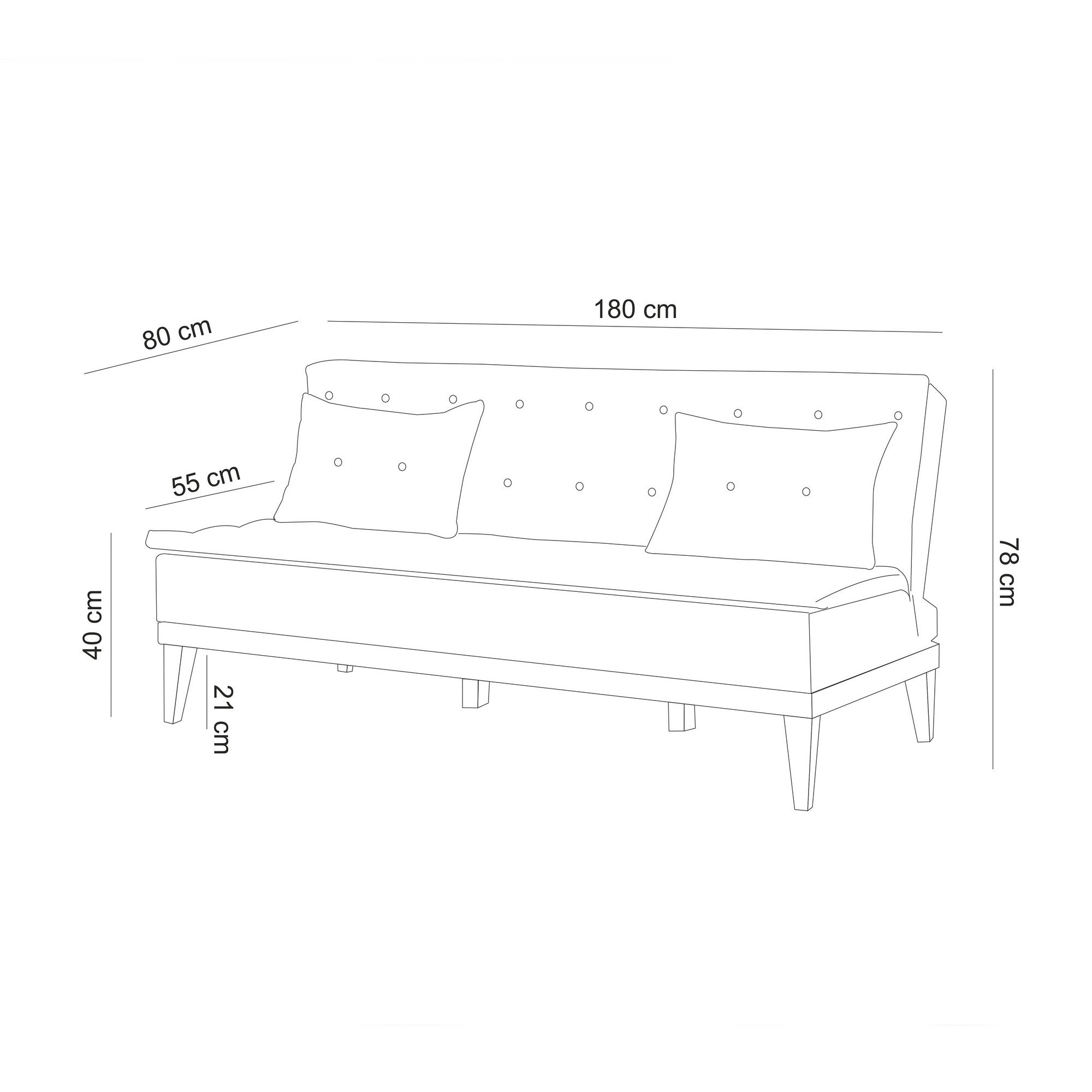Fuoco - Cream in Sahne präsentiert im Onlineshop von KAQTU Design AG. Bettsofa ist von Atelier Del Sofa