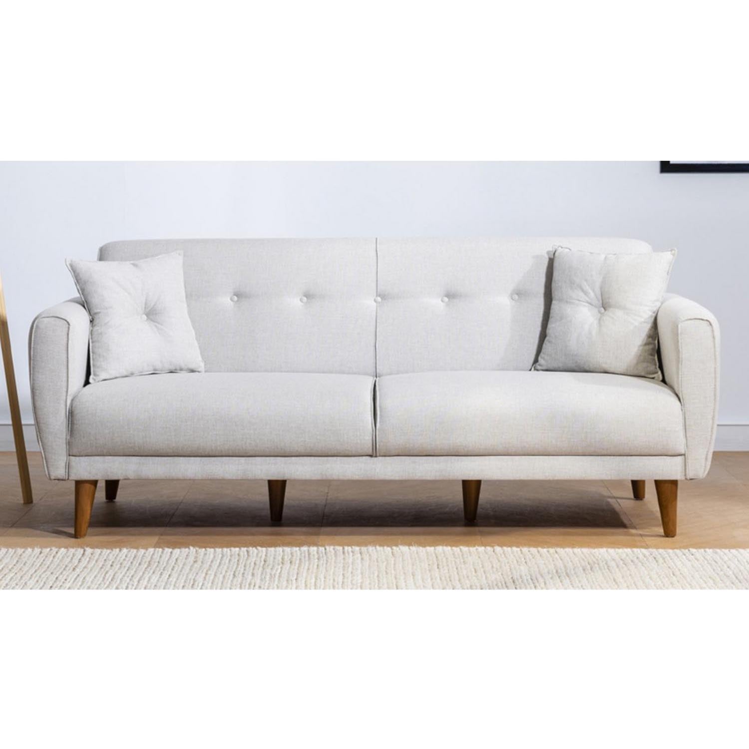 Aria - Cream in Sahne präsentiert im Onlineshop von KAQTU Design AG. Bettsofa ist von Atelier Del Sofa