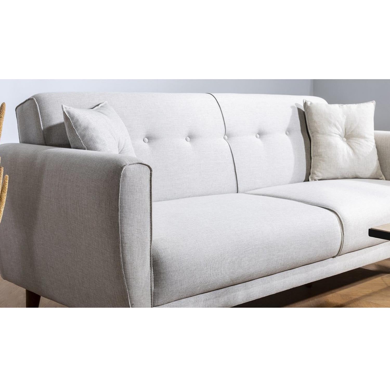 Aria - Cream in Sahne präsentiert im Onlineshop von KAQTU Design AG. Bettsofa ist von Atelier Del Sofa