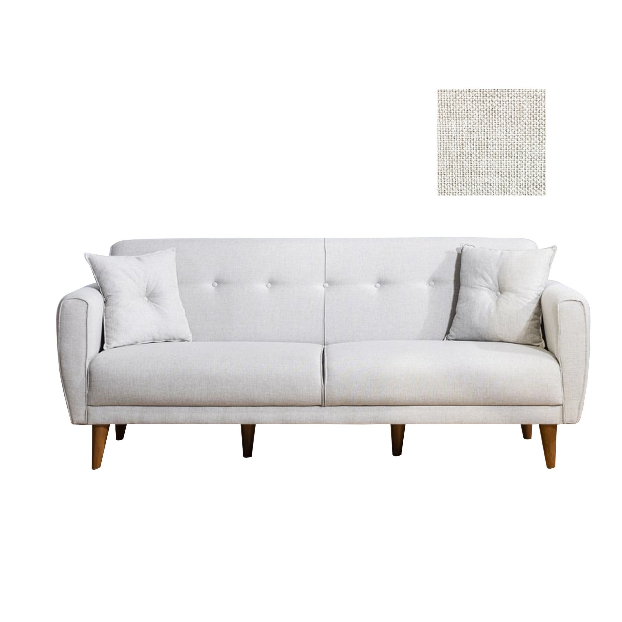 Aria - Cream in Sahne präsentiert im Onlineshop von KAQTU Design AG. Bettsofa ist von Atelier Del Sofa