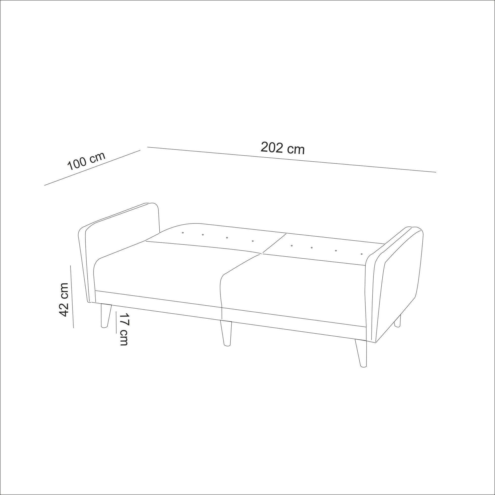Aria - Cream in Sahne präsentiert im Onlineshop von KAQTU Design AG. Bettsofa ist von Atelier Del Sofa