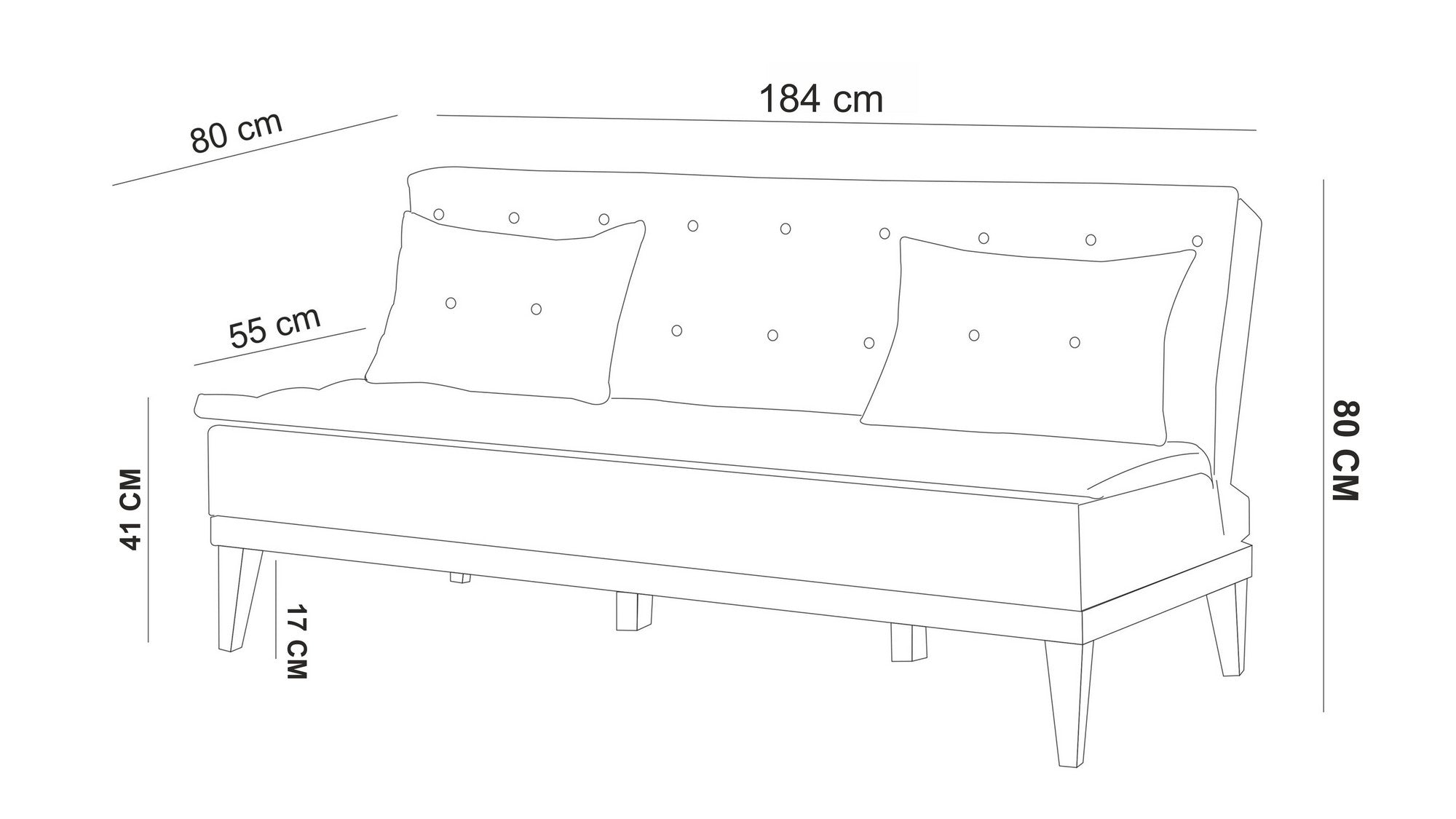 Fuoco - Anthracite in Anthrazit präsentiert im Onlineshop von KAQTU Design AG. Bettsofa ist von Atelier Del Sofa