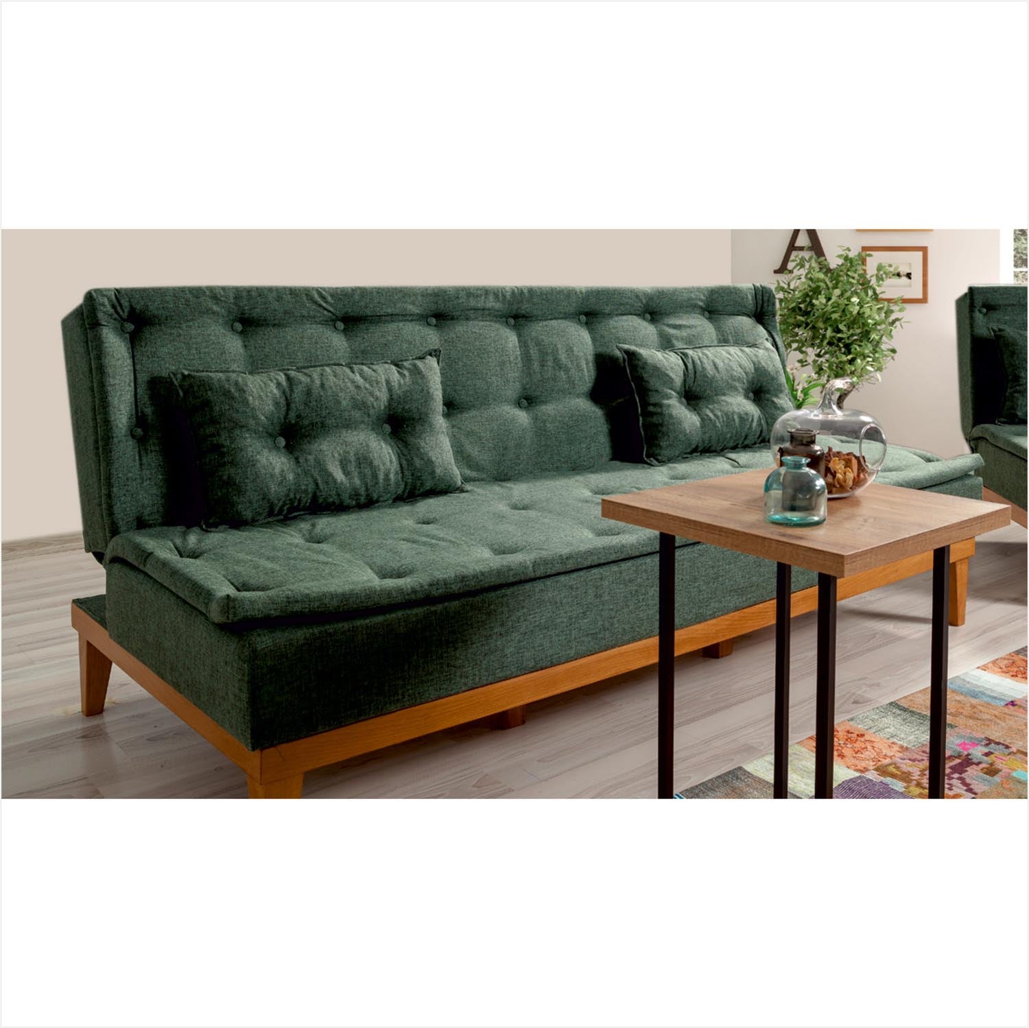 Fuoco - Green in Grün präsentiert im Onlineshop von KAQTU Design AG. Bettsofa ist von Atelier Del Sofa