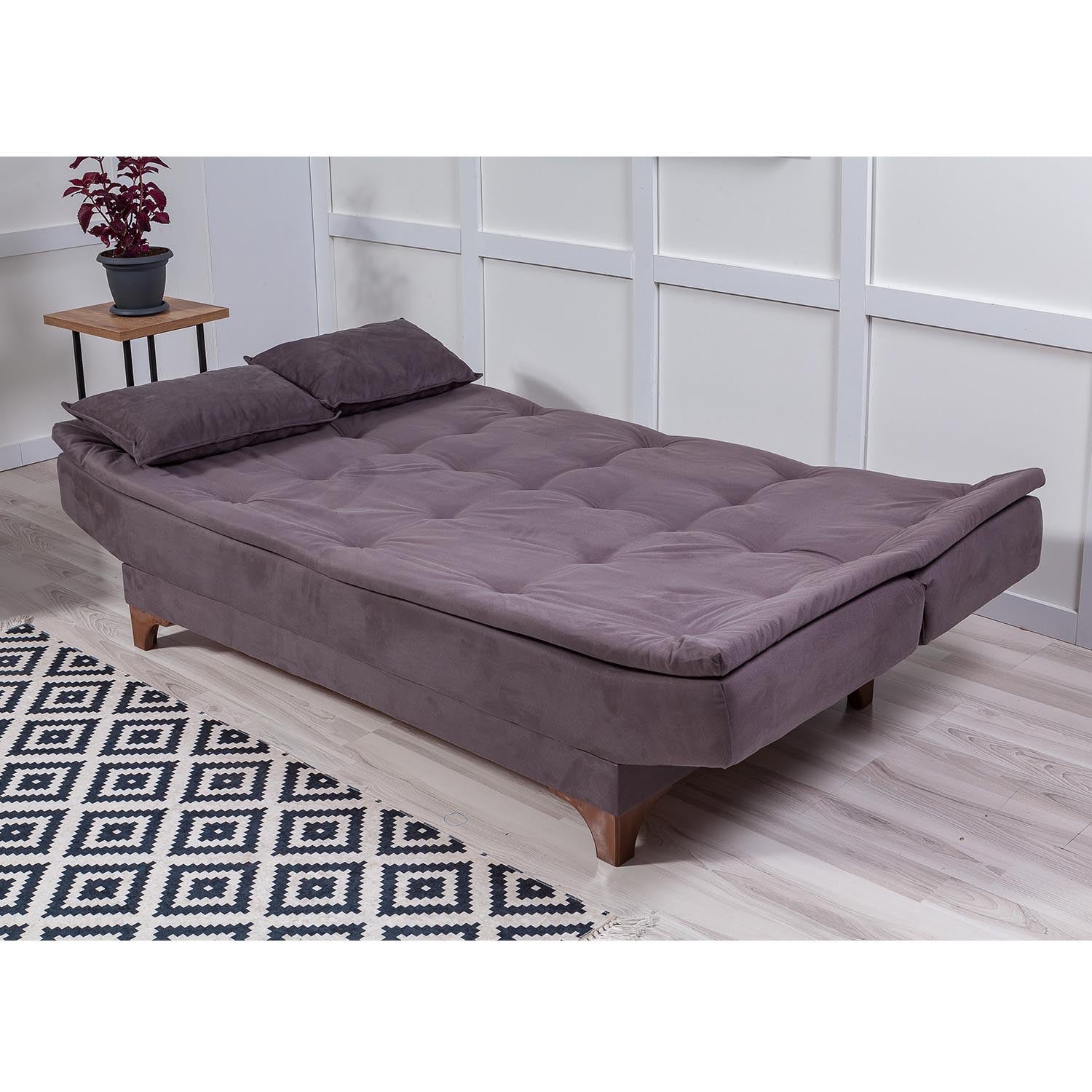 Kelebek - Anthracite in Anthrazit präsentiert im Onlineshop von KAQTU Design AG. Bettsofa ist von Atelier Del Sofa
