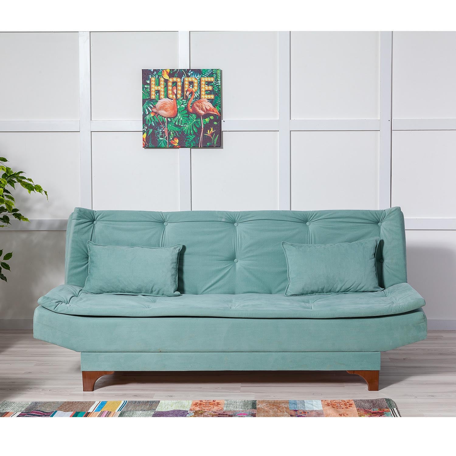 Kelebek - Sea Green in Meeresgrün präsentiert im Onlineshop von KAQTU Design AG. Bettsofa ist von Atelier Del Sofa