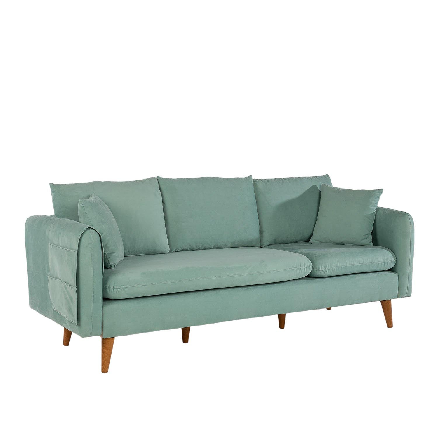 Sofia - Sea Green in Meeresgrün präsentiert im Onlineshop von KAQTU Design AG. 3er Sofa ist von Atelier Del Sofa