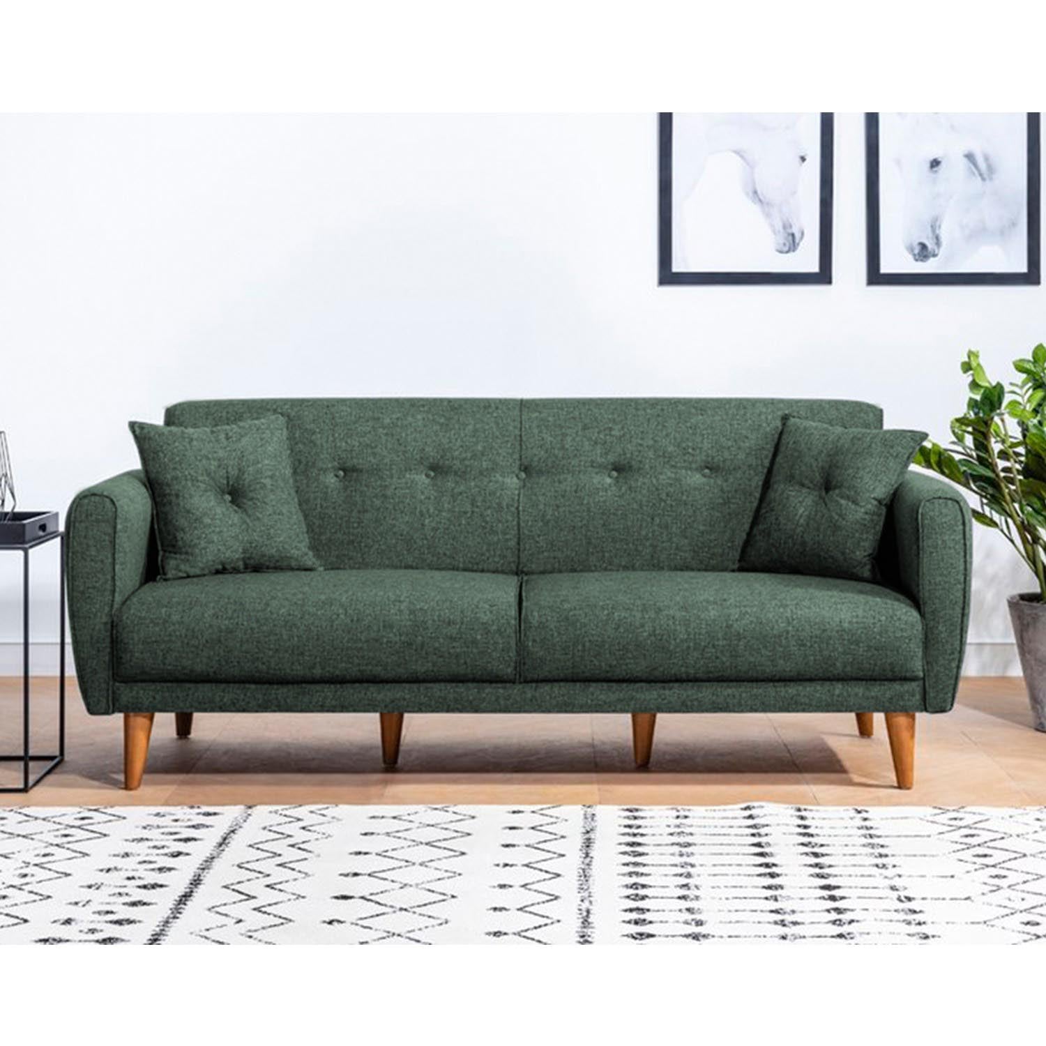 Aria - Green in Grün präsentiert im Onlineshop von KAQTU Design AG. Bettsofa ist von Atelier Del Sofa