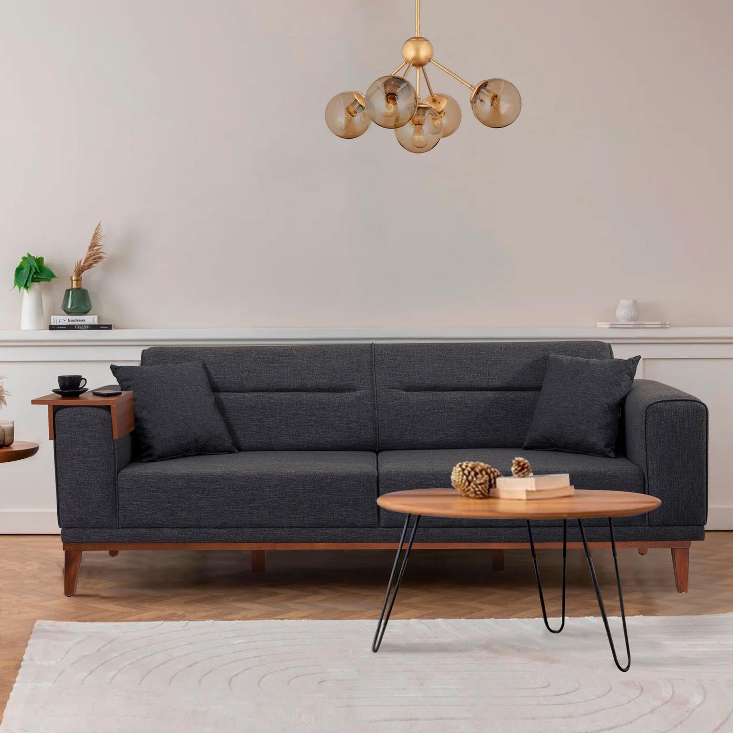 Liones - Anthracite in Anthrazit präsentiert im Onlineshop von KAQTU Design AG. Bettsofa ist von Atelier Del Sofa