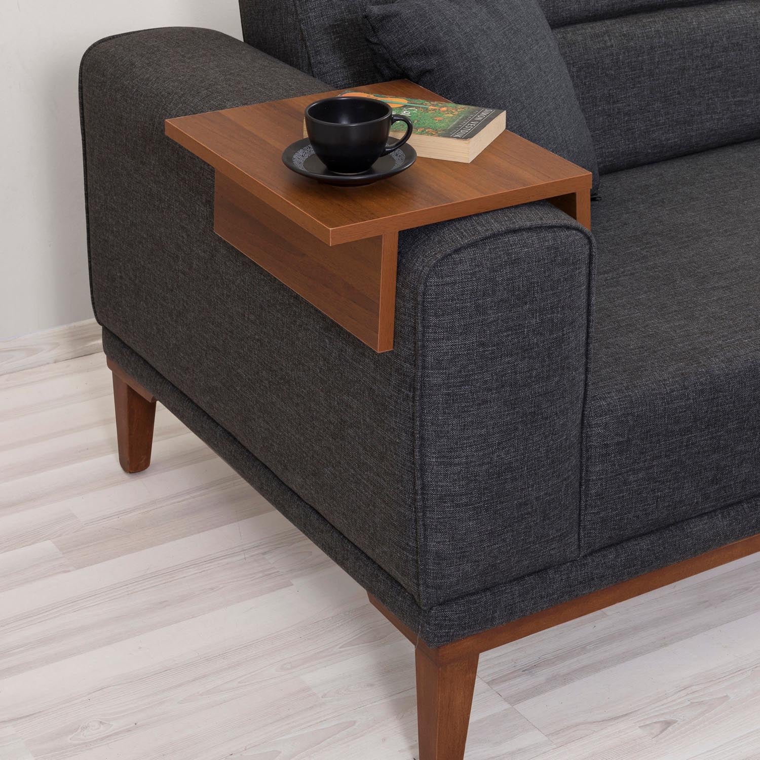Liones - Anthracite in Anthrazit präsentiert im Onlineshop von KAQTU Design AG. Bettsofa ist von Atelier Del Sofa