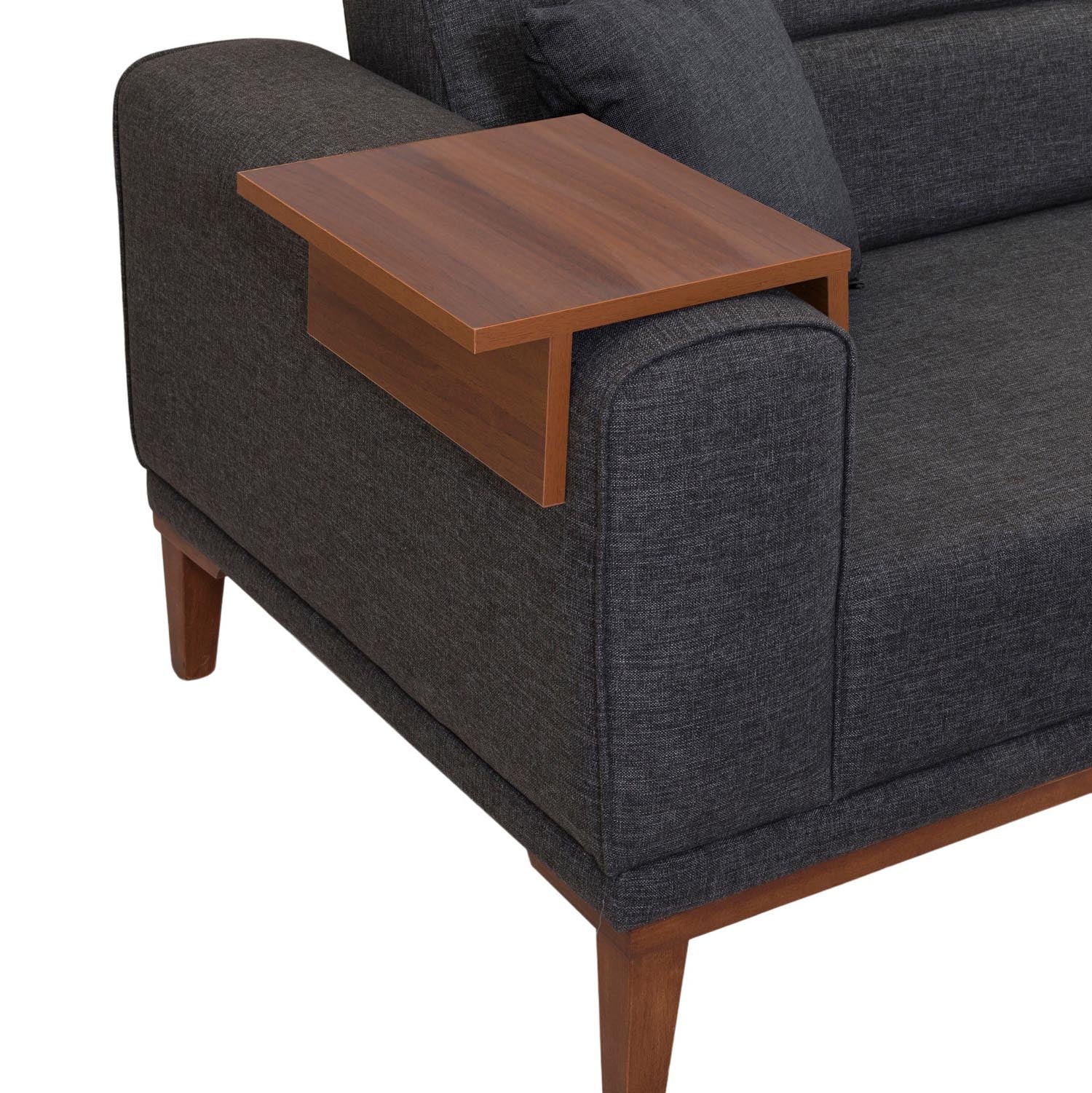 Liones - Anthracite in Anthrazit präsentiert im Onlineshop von KAQTU Design AG. Bettsofa ist von Atelier Del Sofa