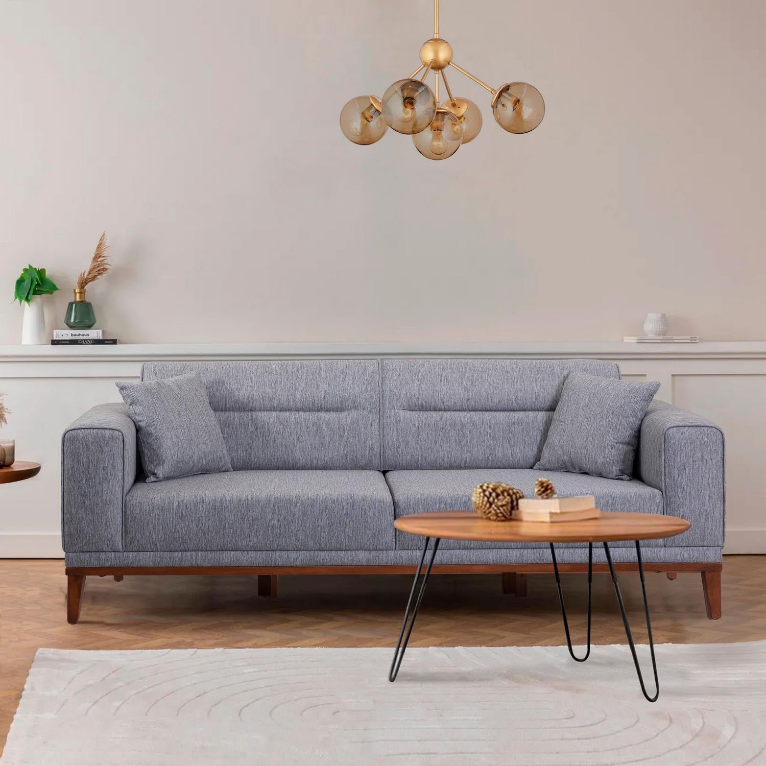 Liones 34 - Grey in Grau präsentiert im Onlineshop von KAQTU Design AG. Bettsofa ist von Atelier Del Sofa