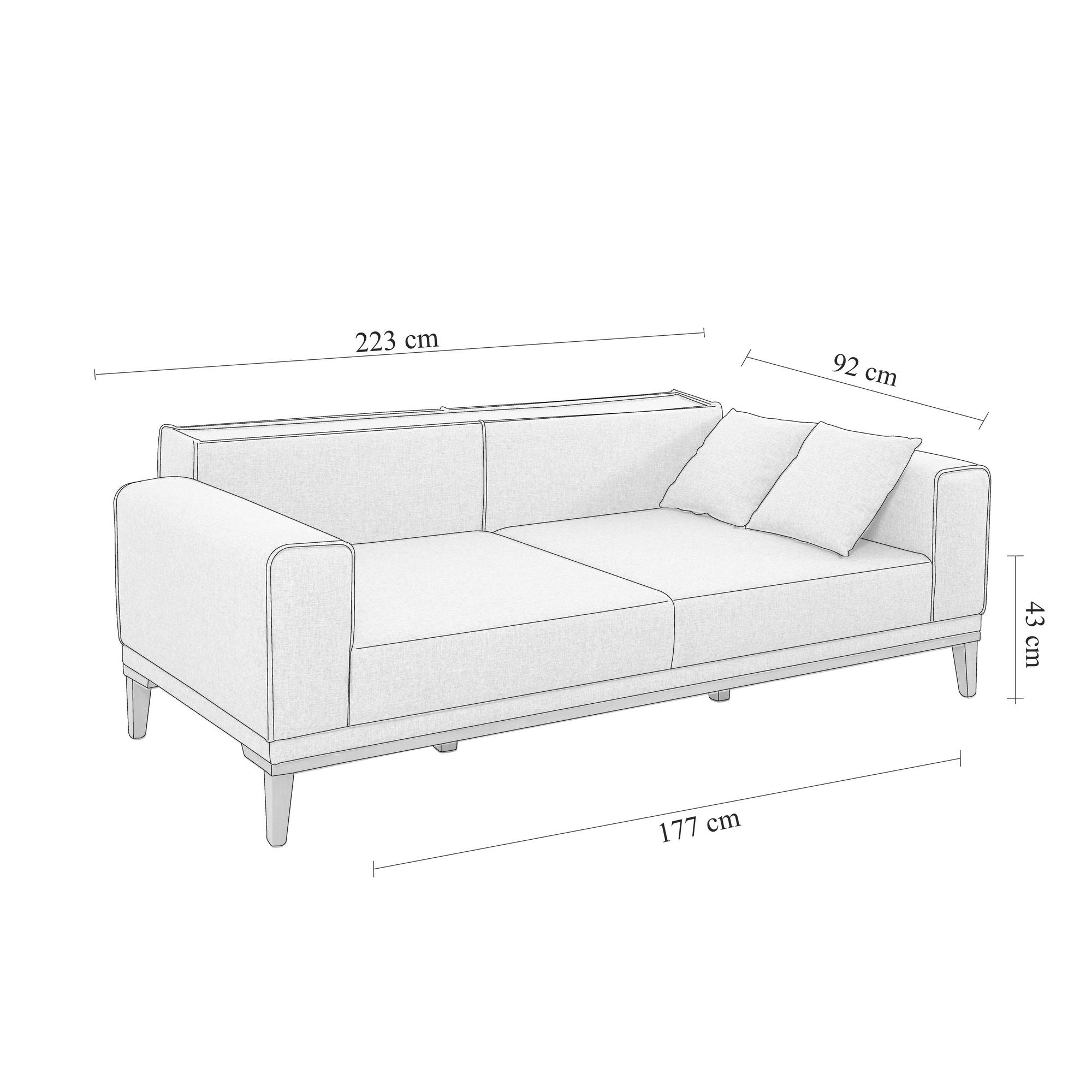 Liones 34 - Grey in Grau präsentiert im Onlineshop von KAQTU Design AG. Bettsofa ist von Atelier Del Sofa